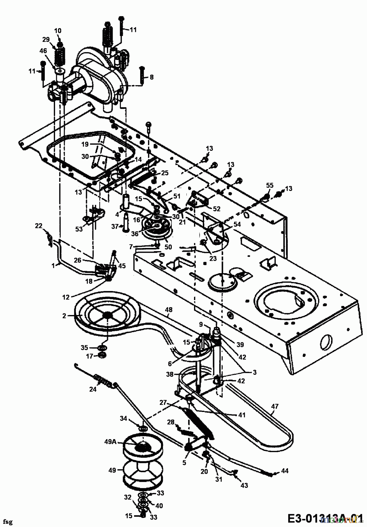  Lawnflite Rasentraktoren 904 13AL765N611  (1997) Fahrantrieb