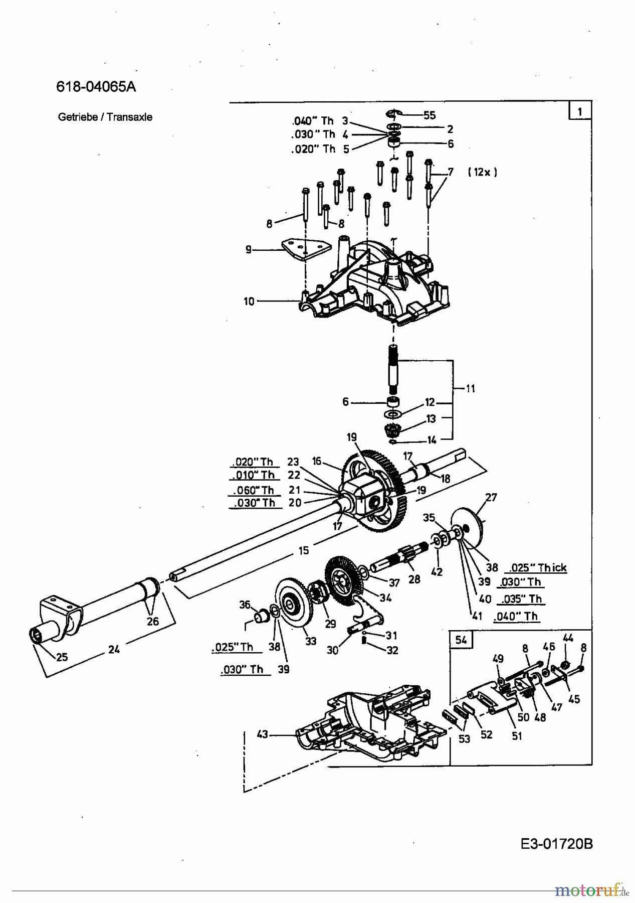 Motec Rasentraktoren MTR 400 13A1487N640  (2005) Getriebe