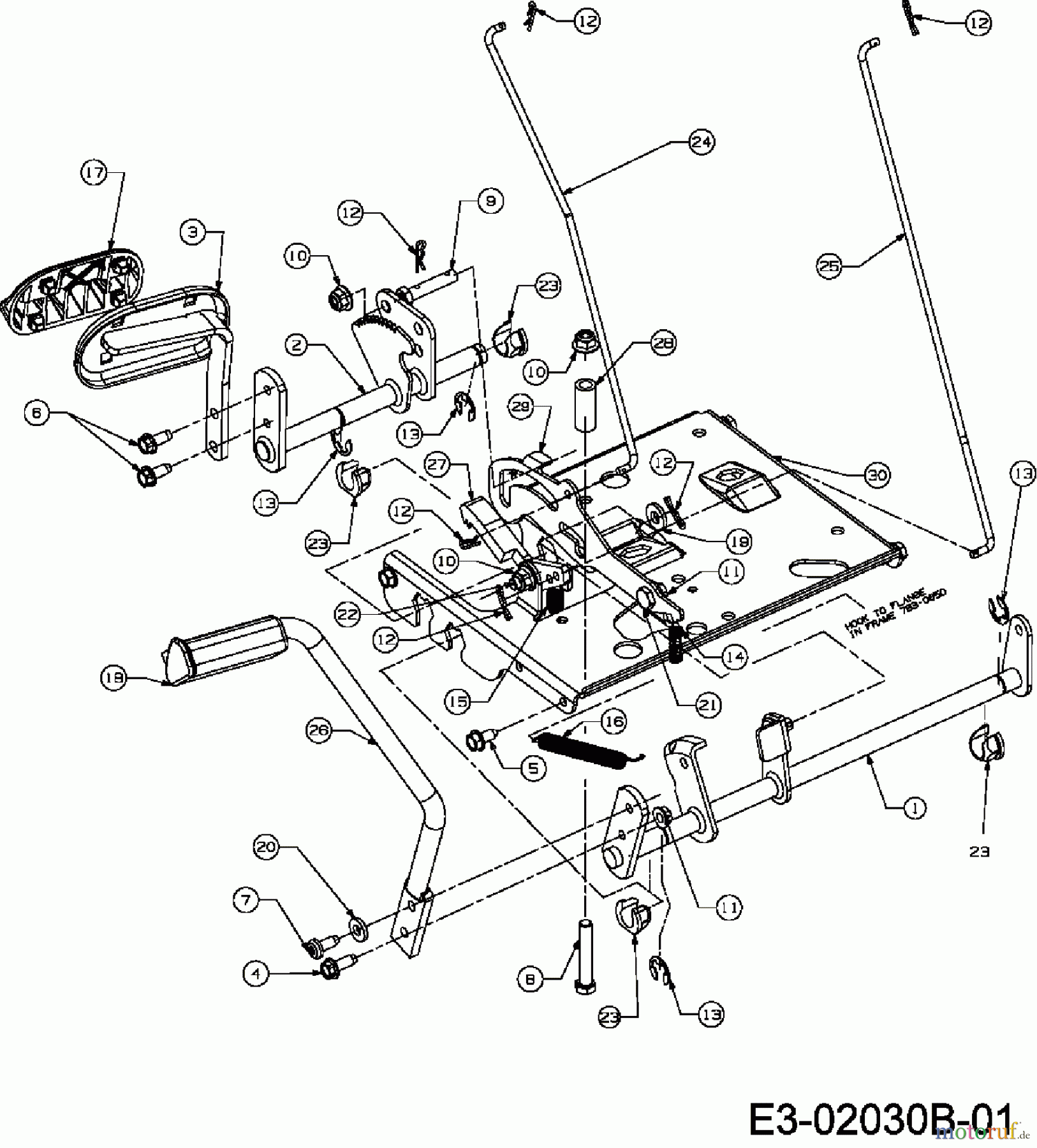  Raiffeisen Rasentraktoren RMH 514-105 A 13BM507N628  (2007) Pedale