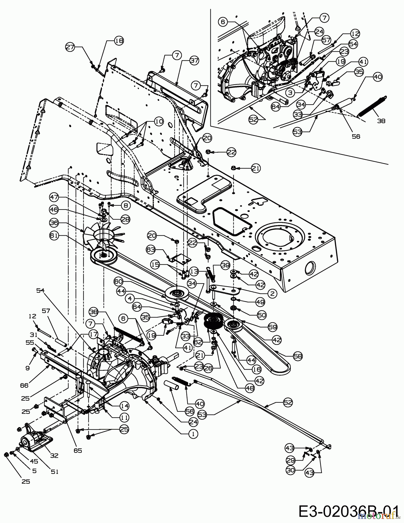  MTD ältere Modelle Rasentraktoren SN 200 HAT 13B7518N678  (2005) Fahrantrieb