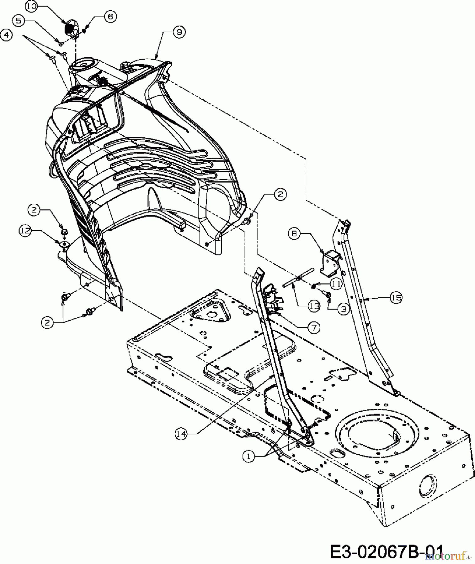  Gutbrod Rasentraktoren GLX 105 RAT 13B7506N690  (2007) Armaturenbrett