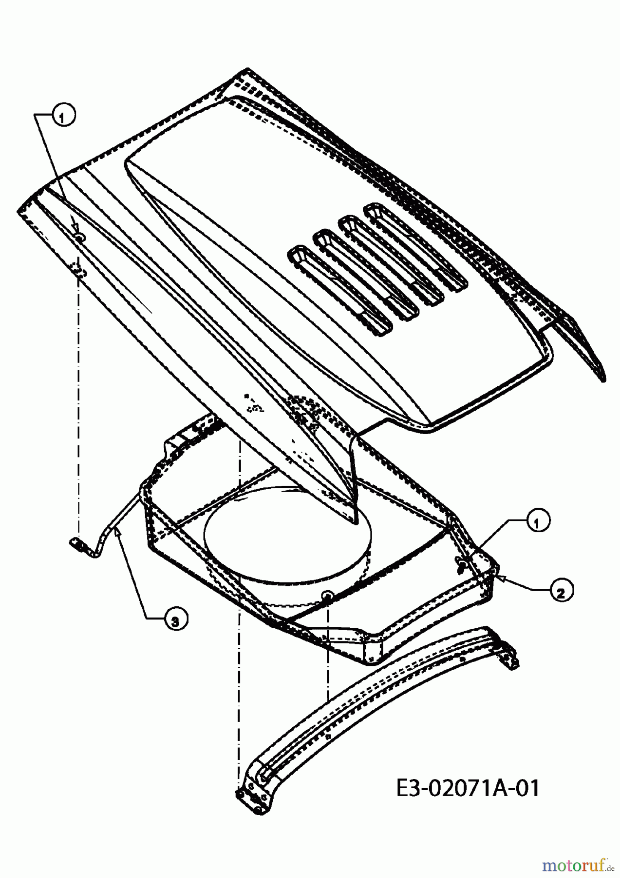  MTD ältere Modelle Rasentraktoren JN 200 AT 13A7488N678  (2005) Hitzeschutz