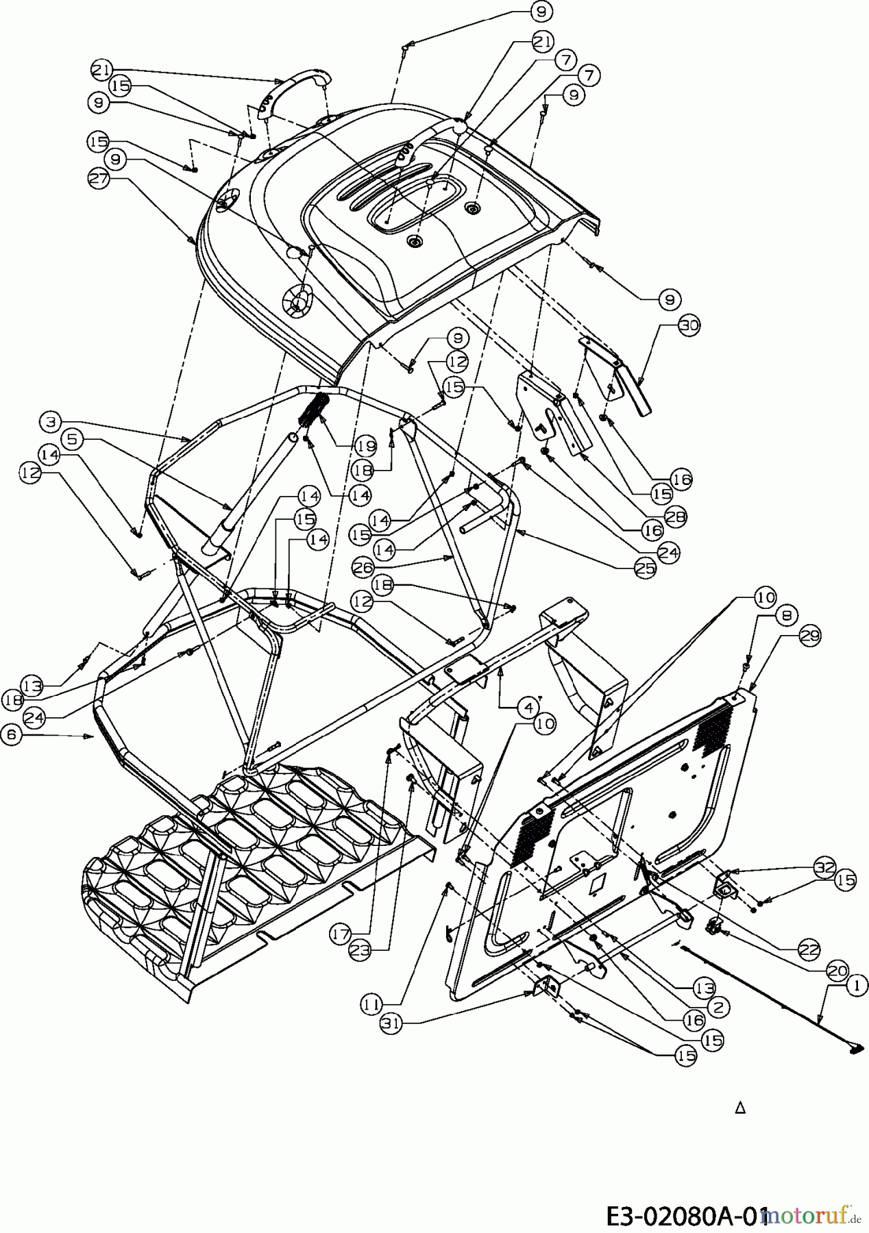  MTD ältere Modelle Rasentraktoren 13/92 13AC488E678  (2004) Grasfangkorb