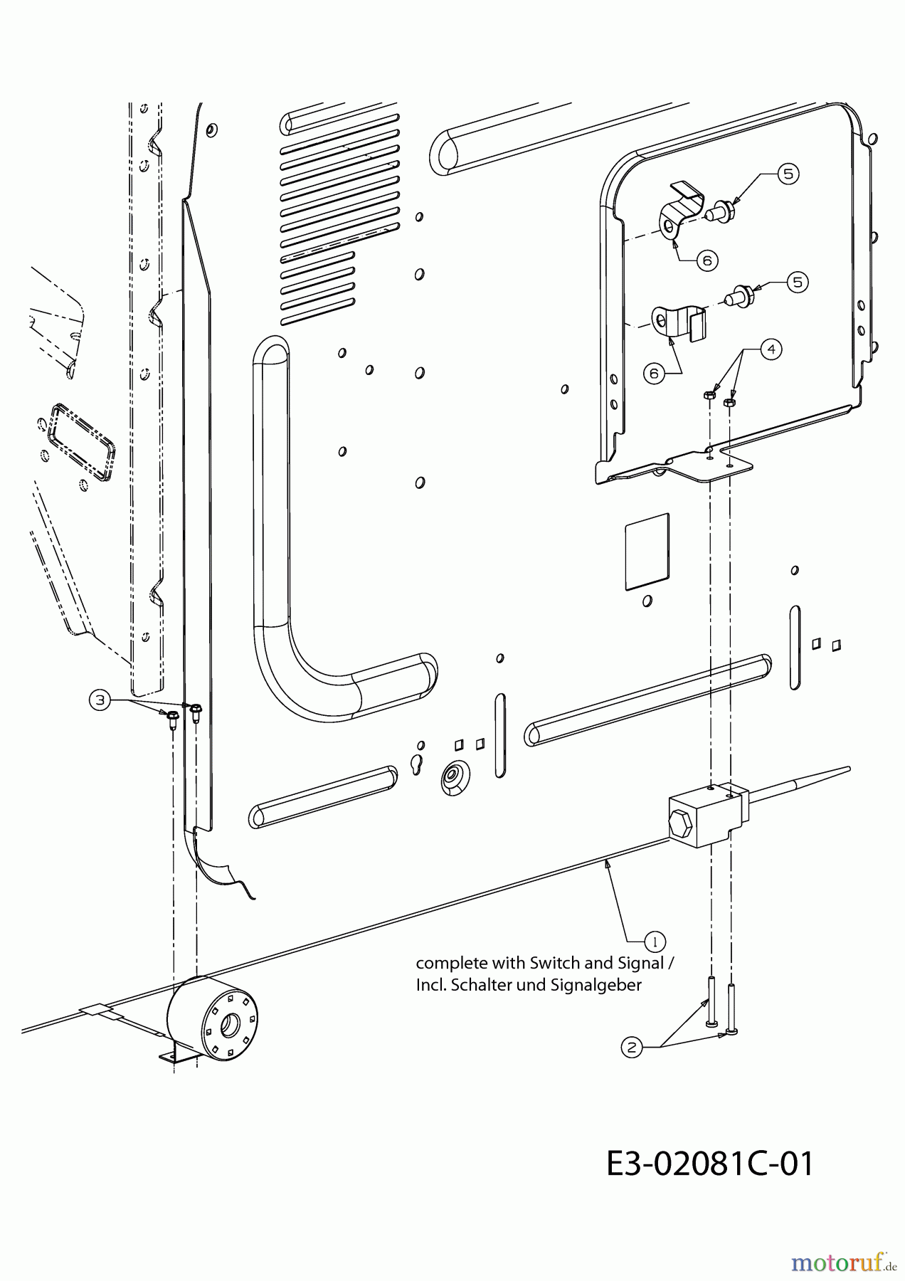  Oleo-Mac Rasentraktoren Krosser Plus 105/22 H 13BF49KN636  (2011) Füllstandsanzeige