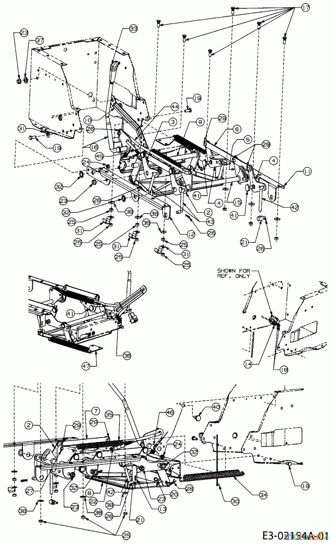  Bolens Rasentraktoren T 115/30 RD 13DH471C684  (2007) Mähwerksaushebung
