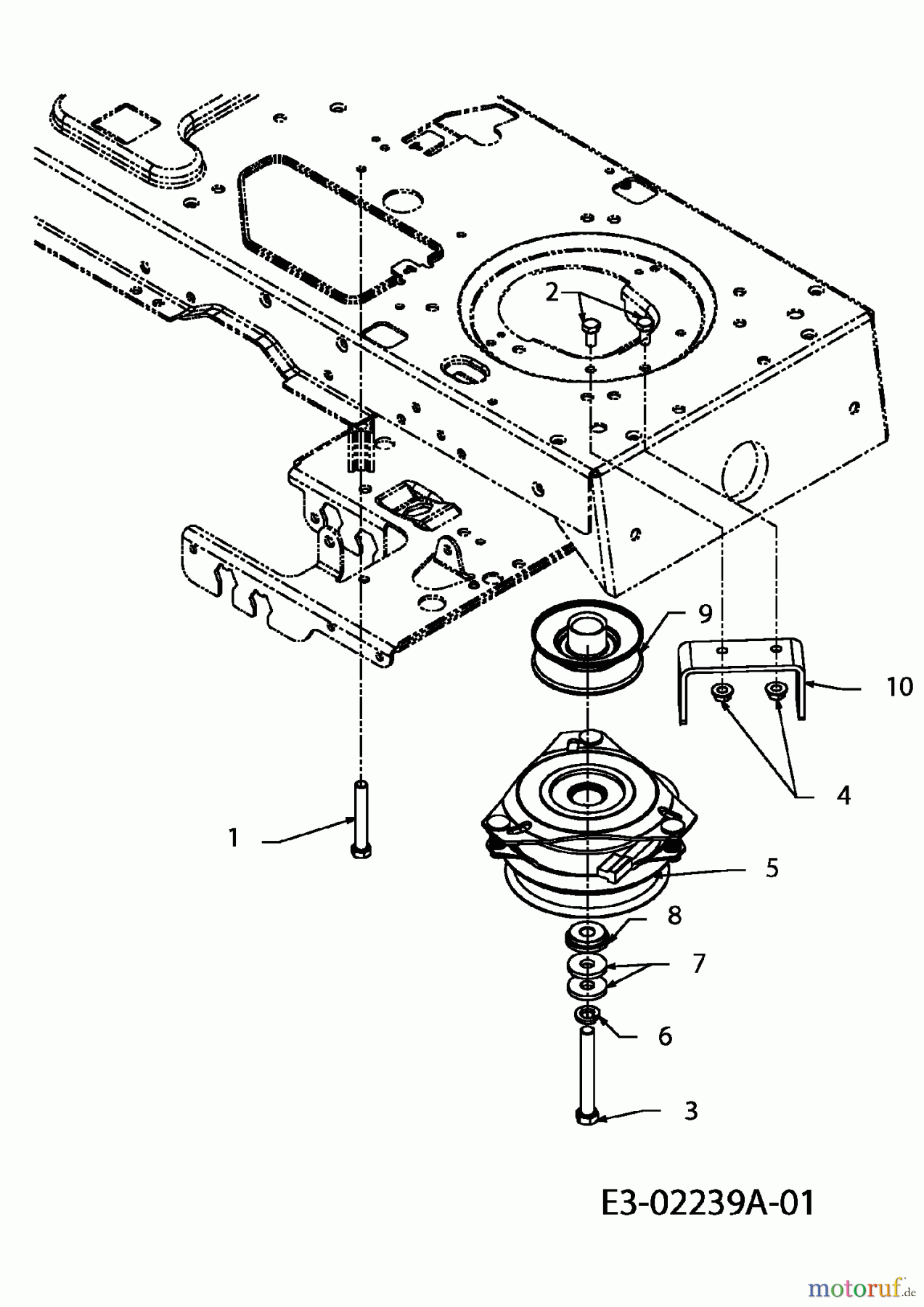  Yard-Man Rasentraktoren X 604 G 13AX604G643  (2002) Elektromagnetkupplung, Motorkeilriemenscheibe