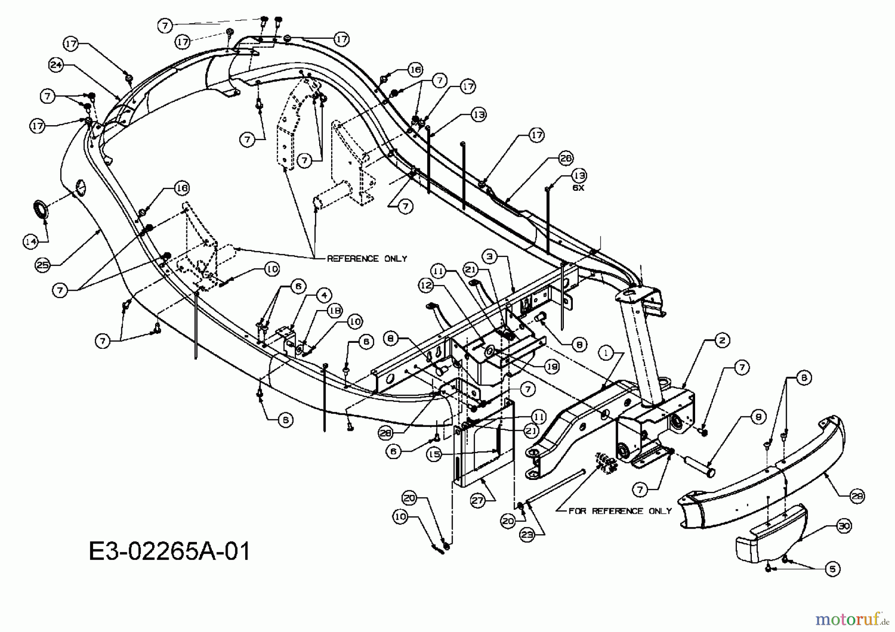  Massey Ferguson Rasentraktoren MF 28-15 HO 13A-334-695  (2006) Rahmen