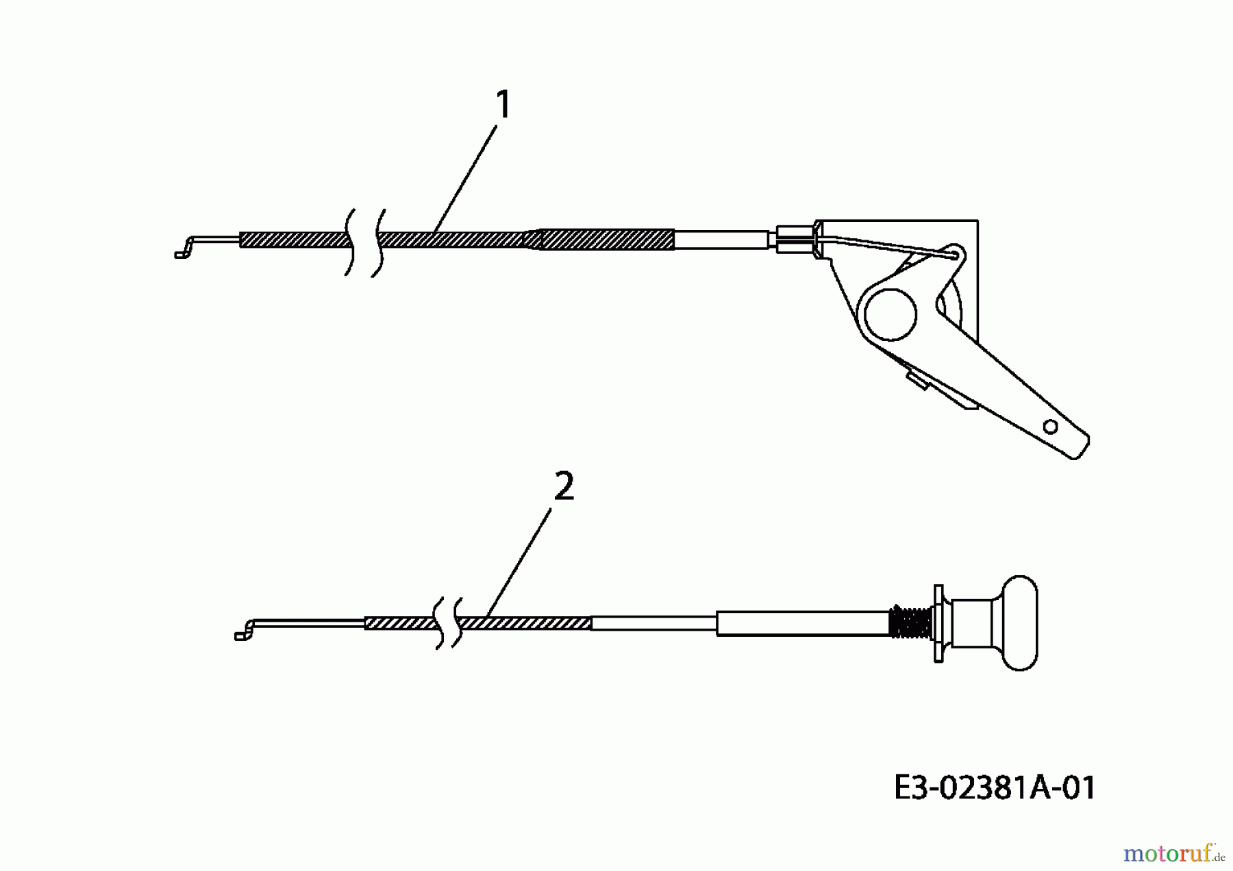  Cub Cadet Rasentraktoren CC 1023 RD 13AP51CJ603  (2005) Choke- und Gaszug