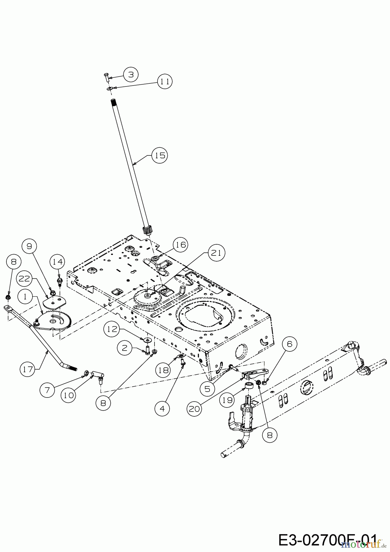  Mr. Bricolage Rasentraktoren BT 155-92 AH 2 13HM71KE648  (2015) Lenkung