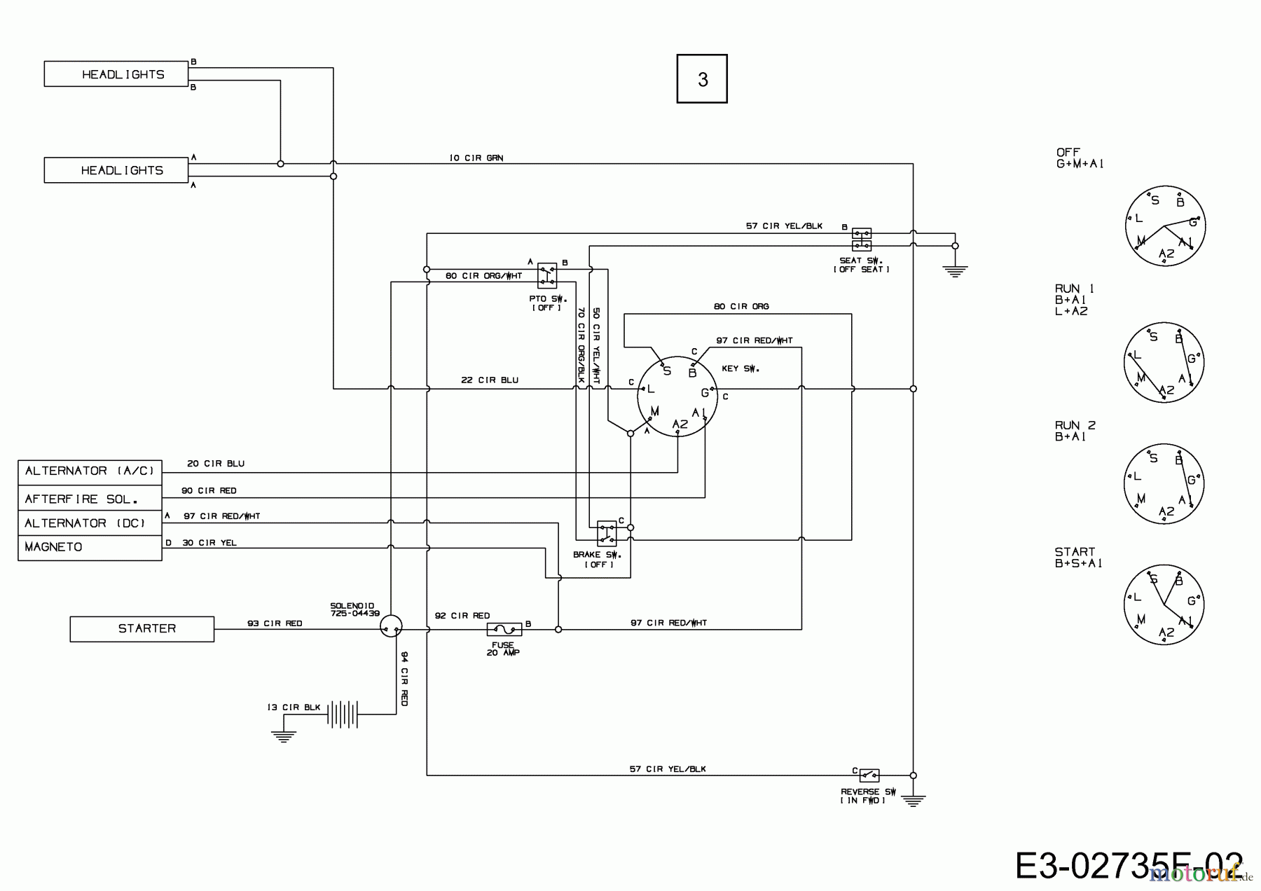  Temver Rasentraktoren EJL 175-107 H 13BN793G642  (2012) Schaltplan