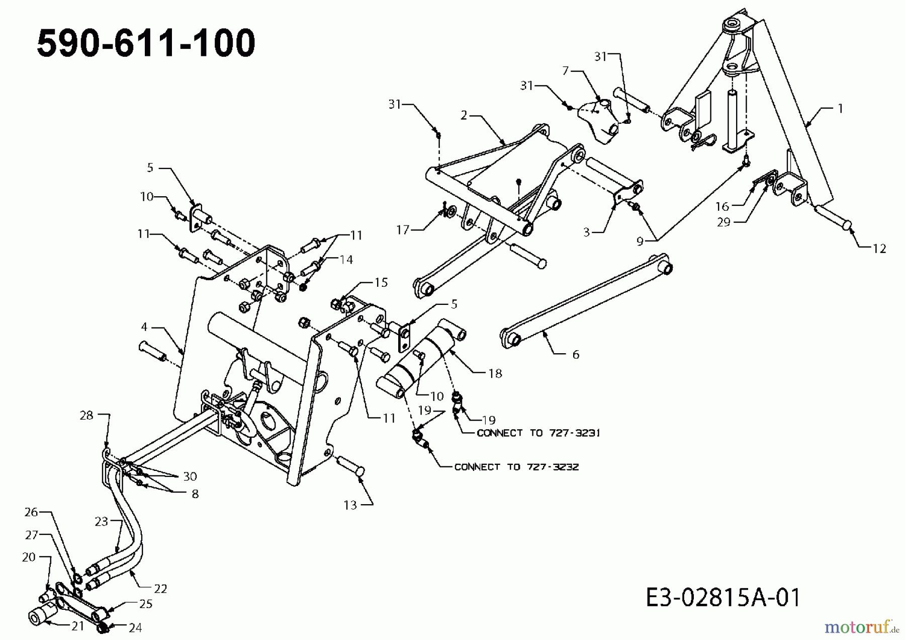  MTD Zubehör Zubehör Kompakttraktoren Schneefräsen 619 - 54