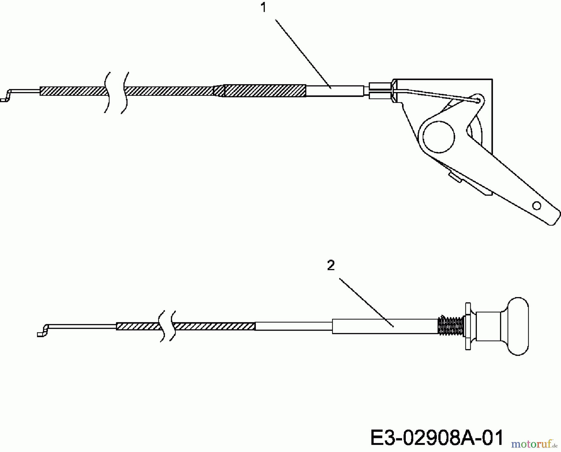  Gutbrod Rasentraktoren DLX 127 SAL 13AP606P690  (2006) Bowdenzüge