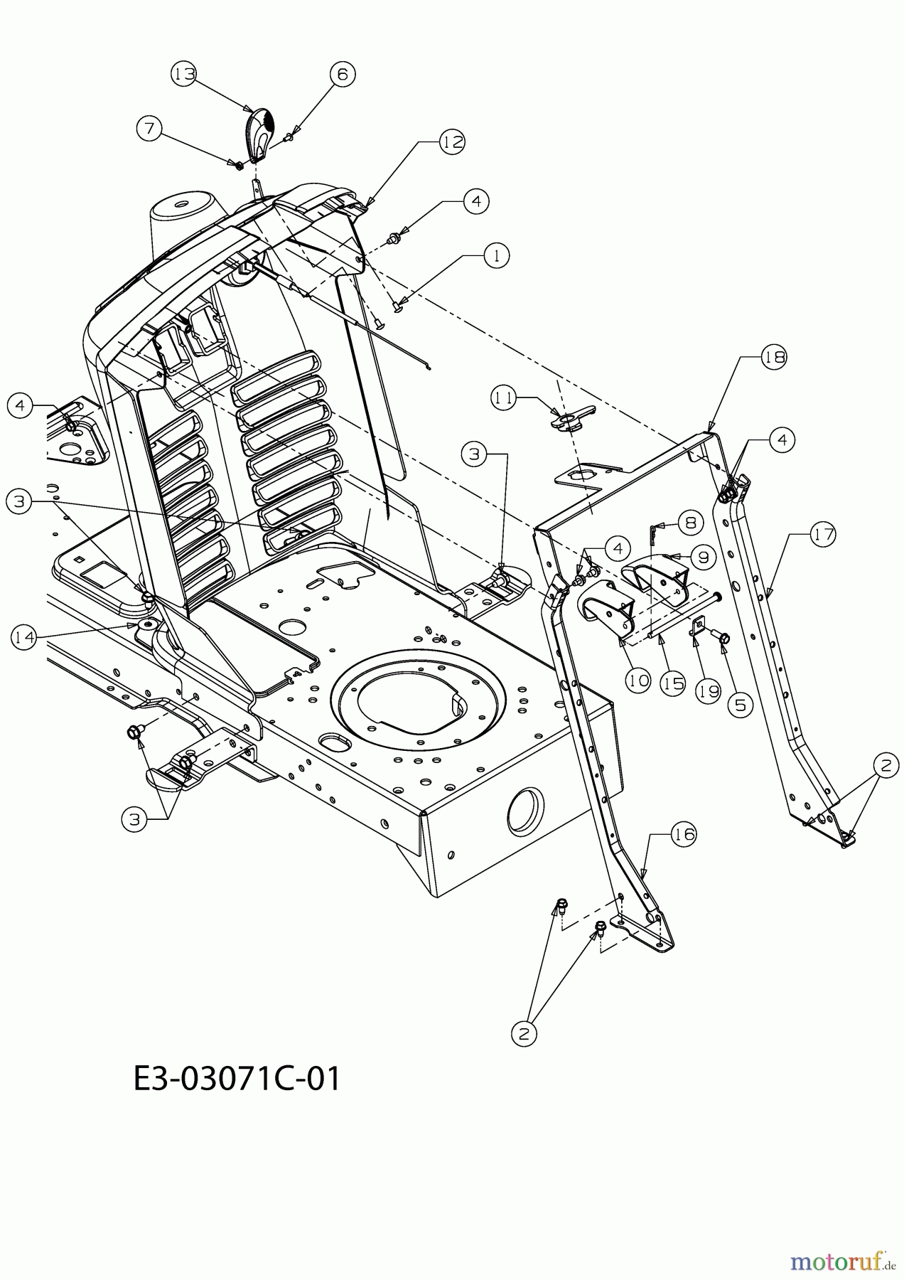  Massey Ferguson Rasentraktoren MF 41-25 RD 13CI51CN695  (2009) Armaturenbrett