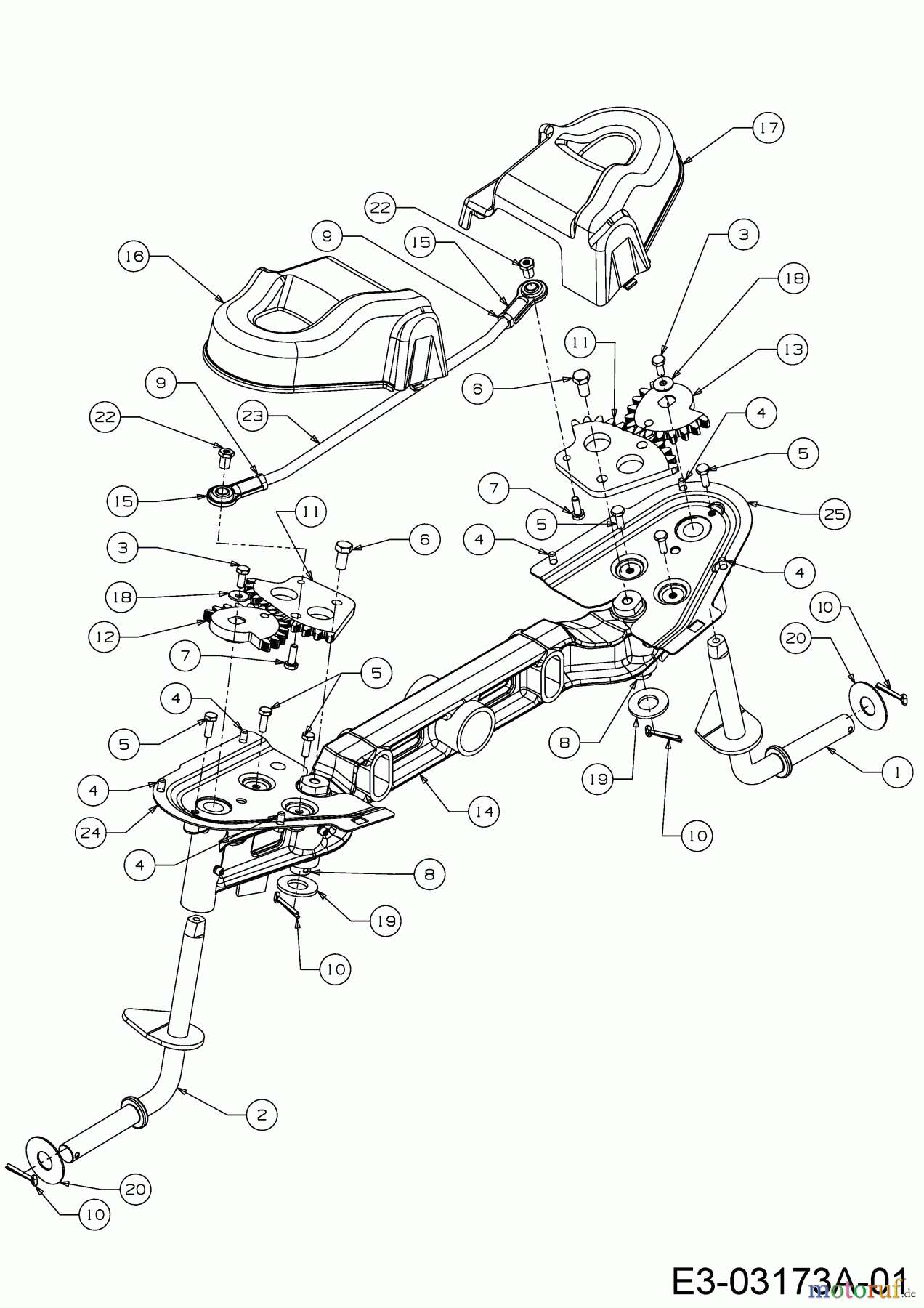Cub Cadet Zero Turn All Rounder 1050 17AH9TKP603 (2007) Achsschenkel