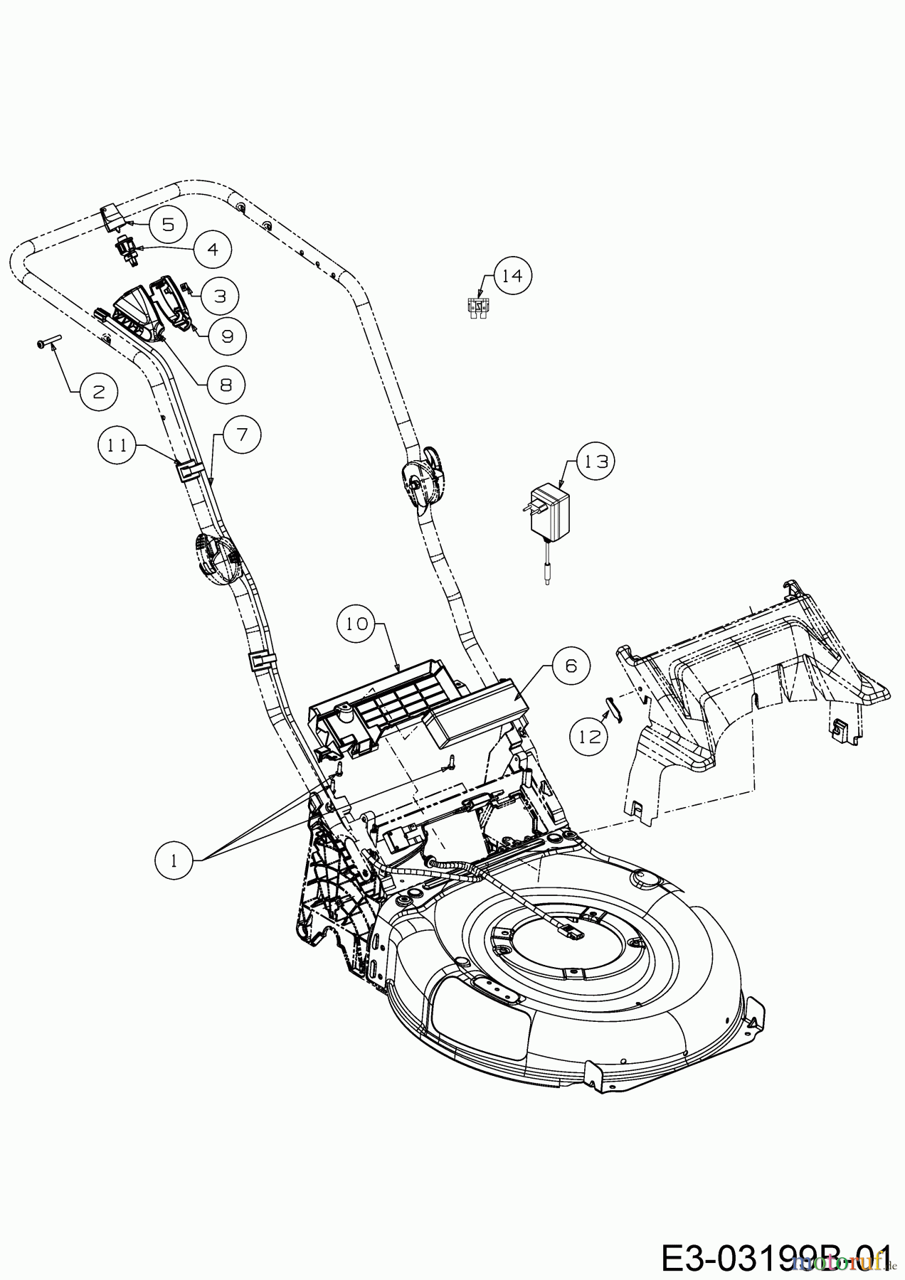  MTD Motormäher mit Antrieb 53 SPOES 12AEPYS7600  (2016) Elektroteile