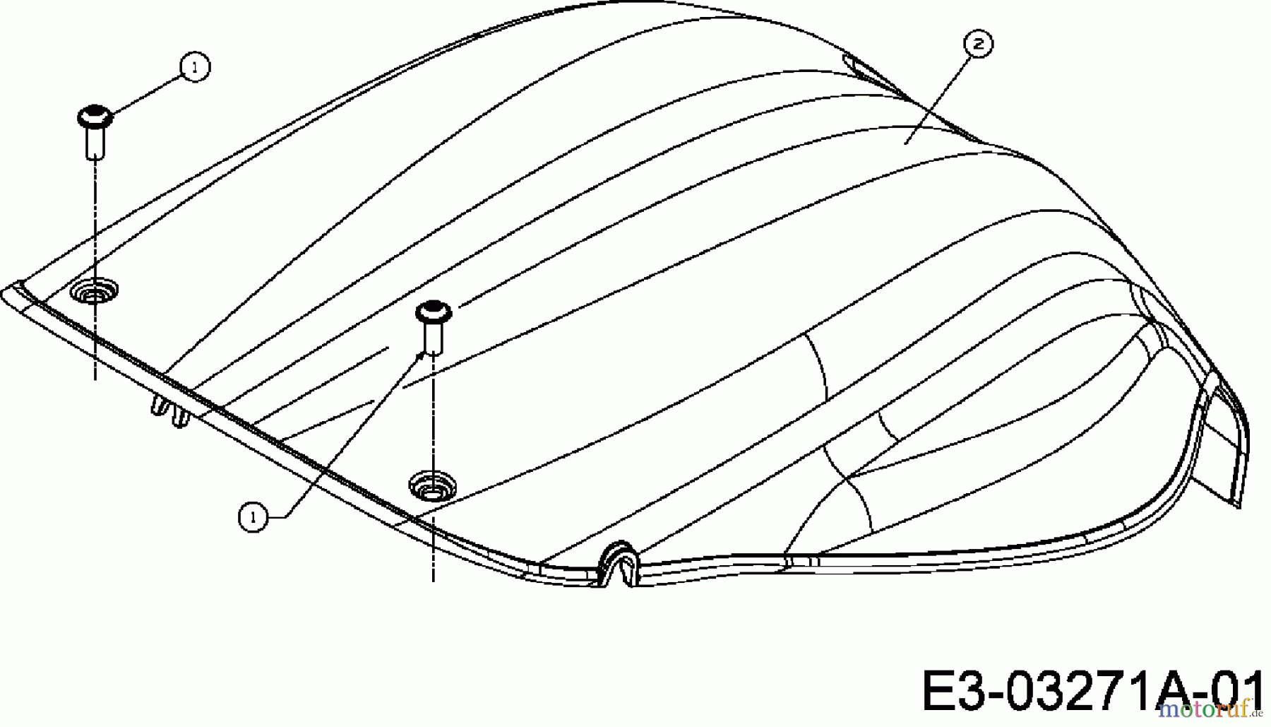  Bolens Elektromäher BL 1440 EP 18C-N4S-684  (2007) Motorabdeckung