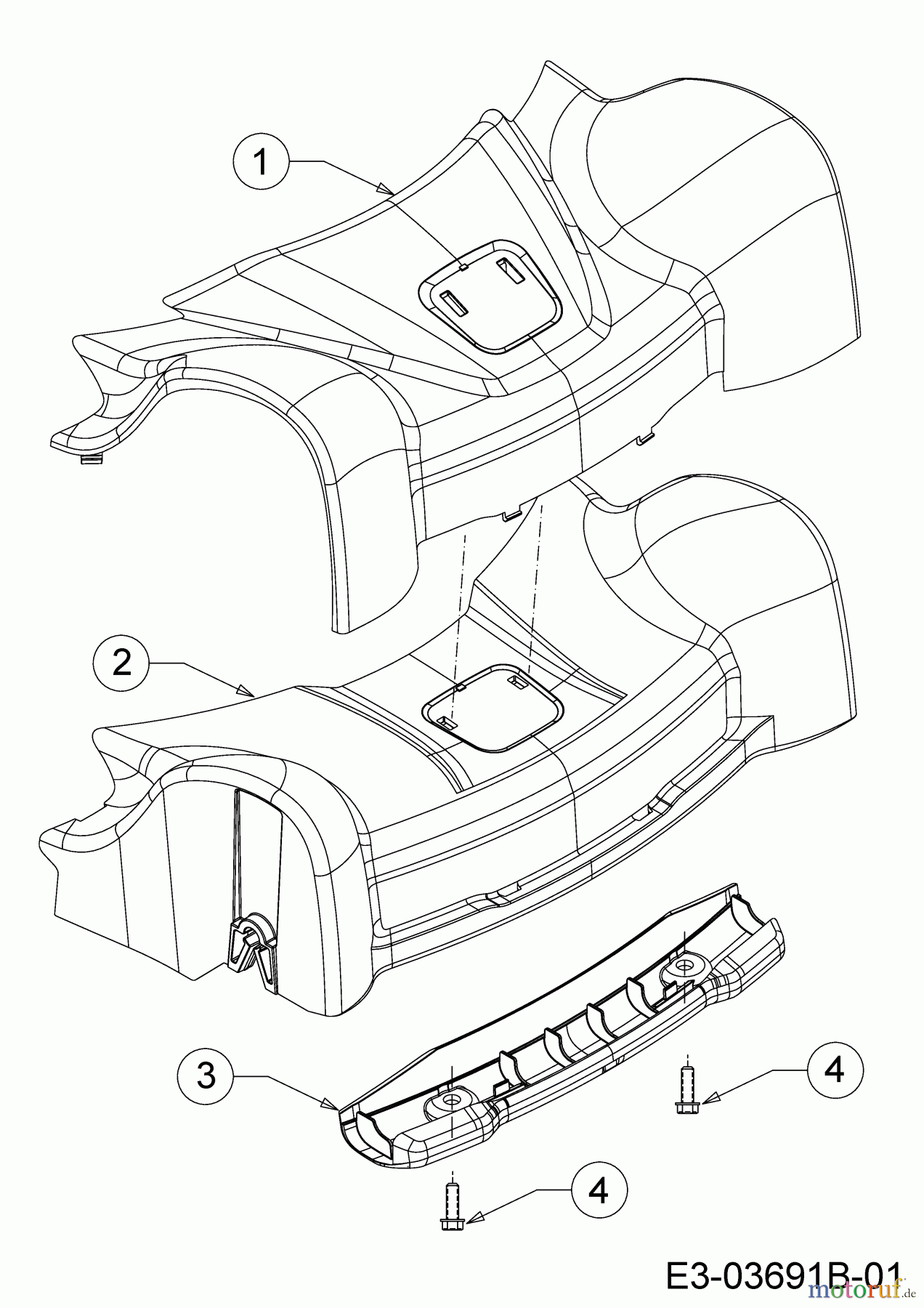  Cub Cadet Motormäher mit Antrieb CC 53 SPOEVHW 12ACPVS7603  (2016) Abdeckung Vorderachse