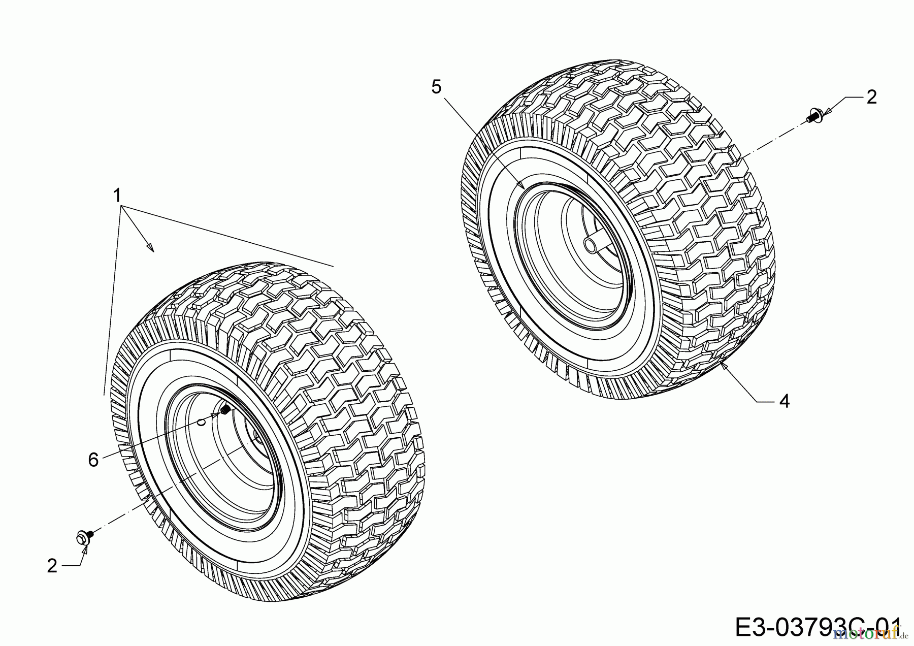  Cub Cadet Rasentraktoren LT3 PS107K 13AV79DG603  (2018) Räder hinten