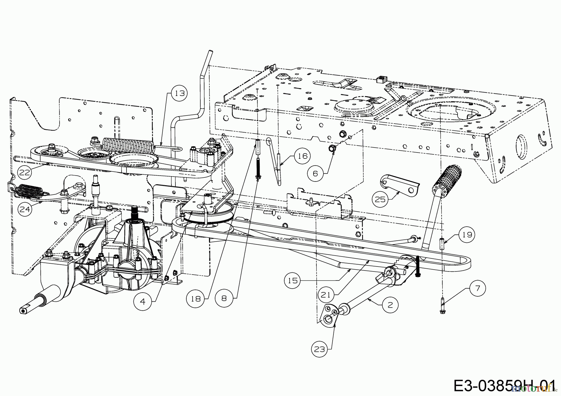  Riwall Rasentraktoren RLT 92 T 13A2765E676  (2018) Fahrantrieb, Pedal