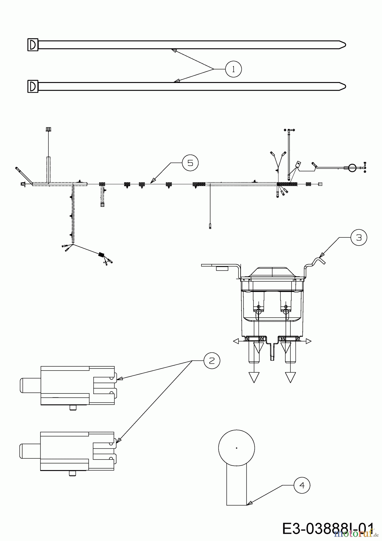  Mr. Bricolage Rasentraktoren BT 155-92 AH 2 13HM71KE648  (2015) Elektroteile