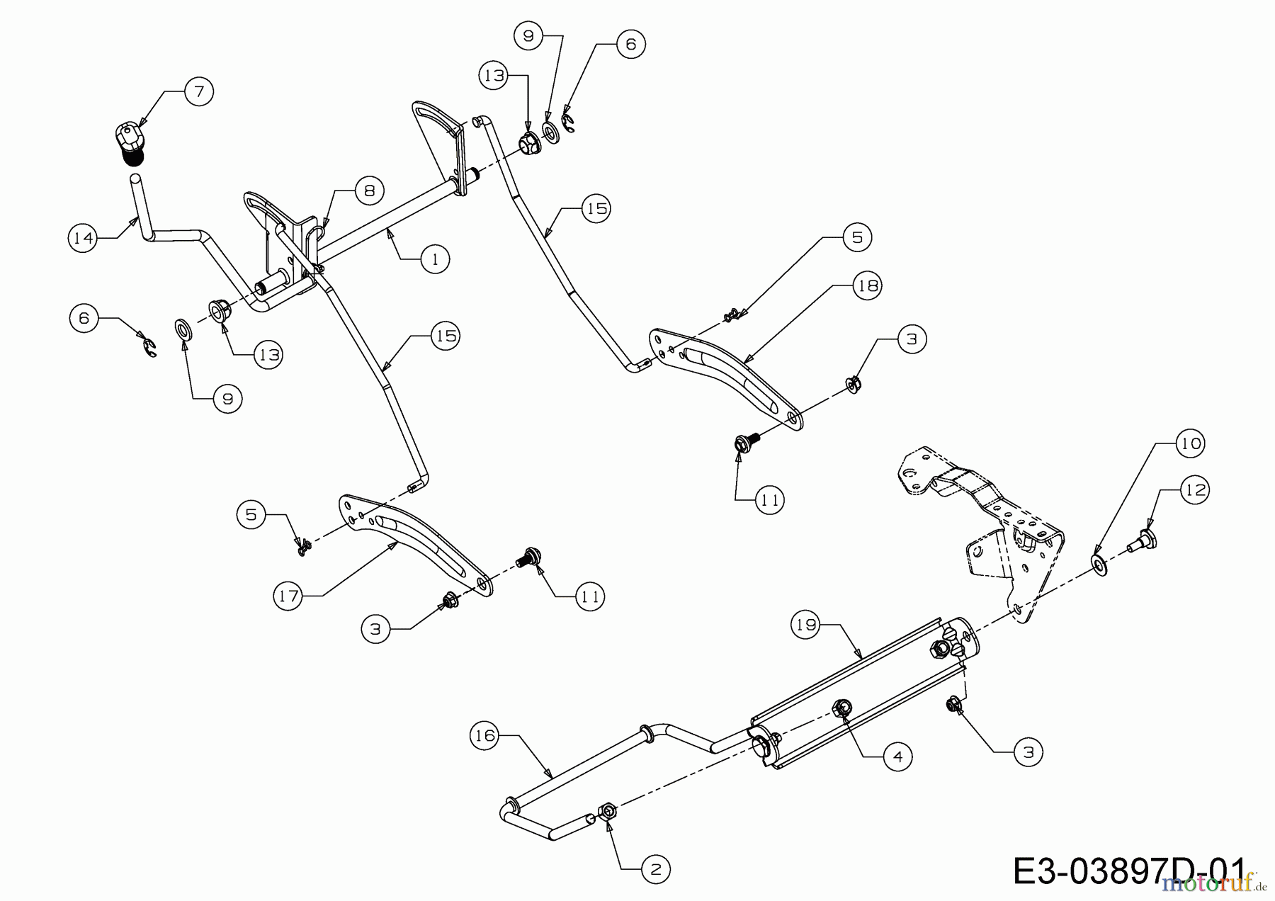  Helington Rasentraktoren H 92 T 13I276KE686  (2018) Mähwerksaushebung