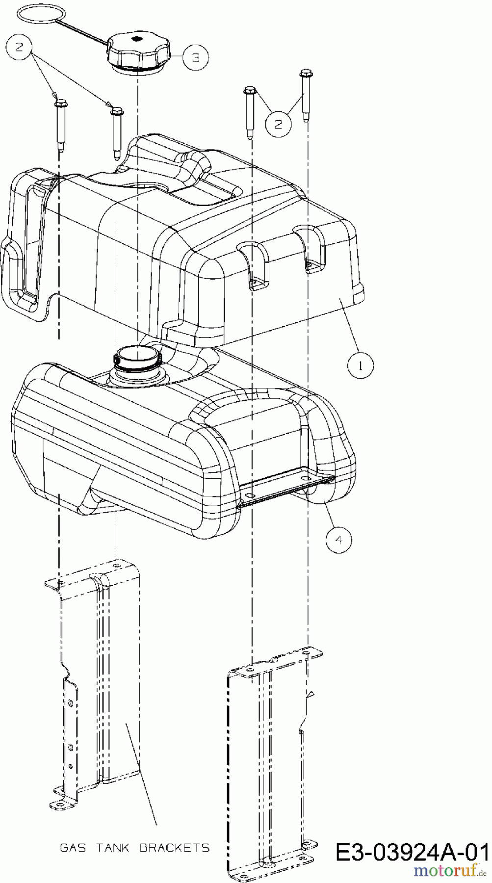 Cub Cadet Motormäher mit Antrieb Wide Cut E-Start 12AE764U603  (2013) Tank
