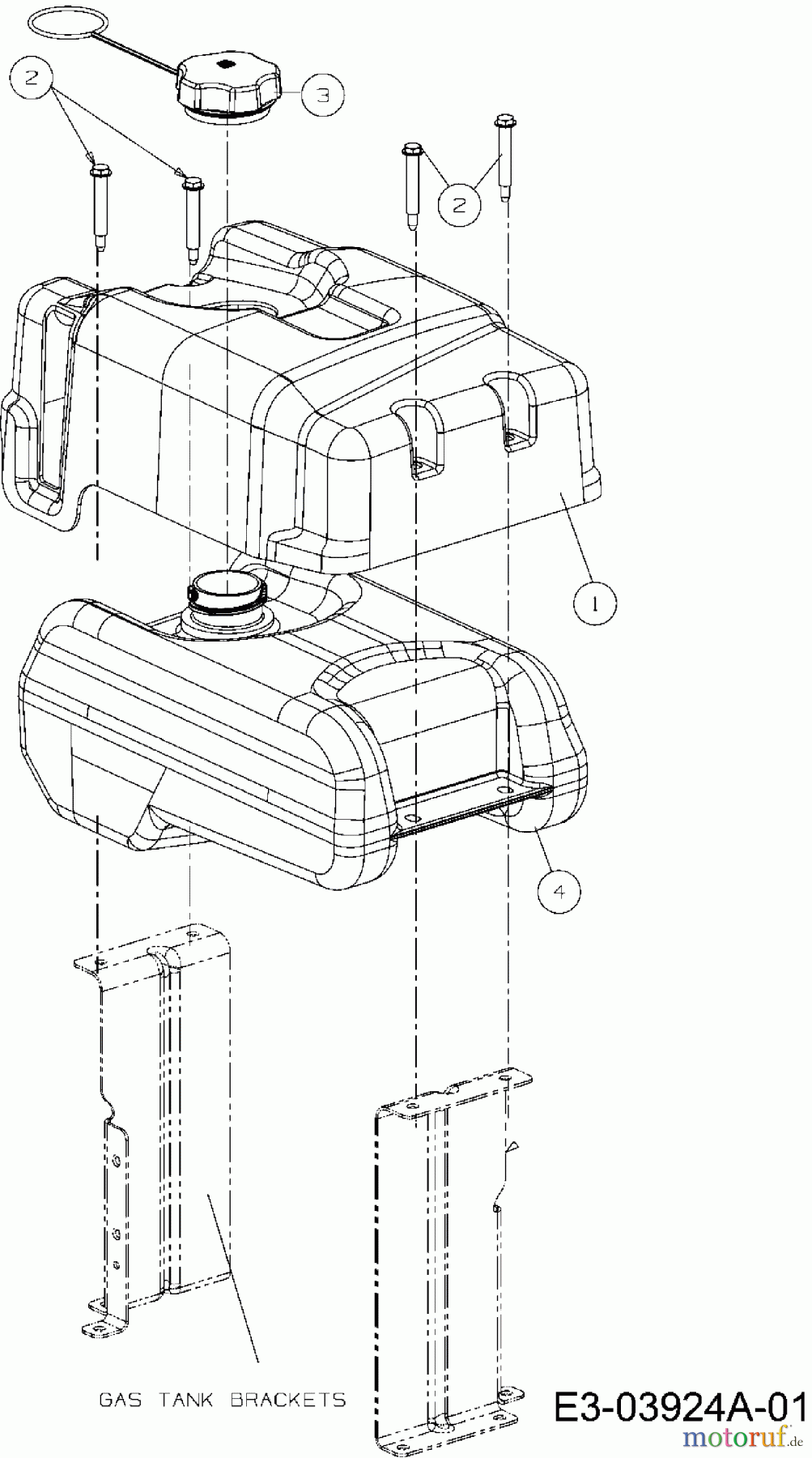  Cub Cadet Motormäher mit Antrieb Wide Cut E-Start 12AE764U603  (2008) Tank