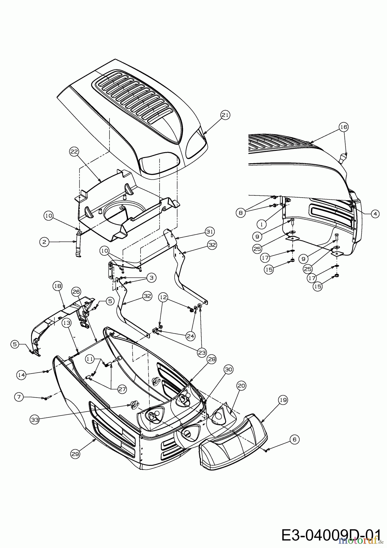Black Edition Rasentraktoren 200-107 Twin 13CT777G615 (2014) Motorhaube 7-Style