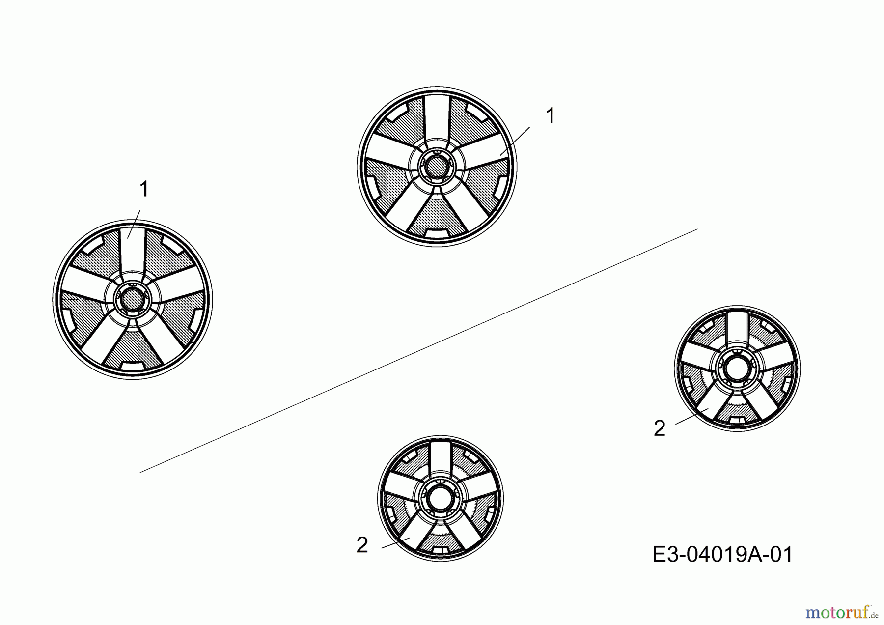 MTD Motormäher mit Antrieb Smart 53 SPSBHW 12A-B28R600 (2014) Radkappen