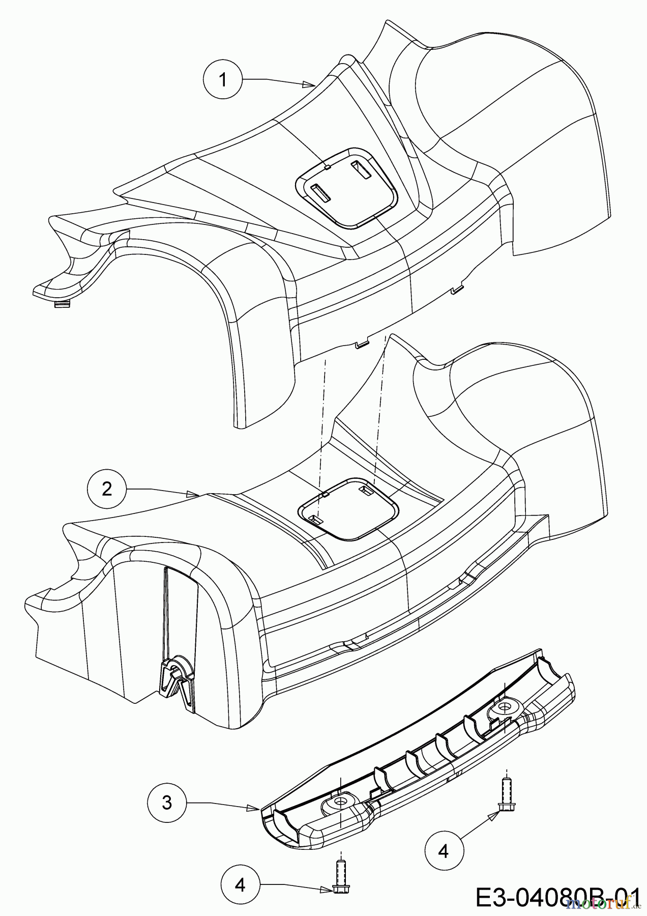  WOLF-Garten Expert Motormäher mit Antrieb Expert 53 BAVHW 12ABPV5L650  (2017) Abdeckung Vorderachse