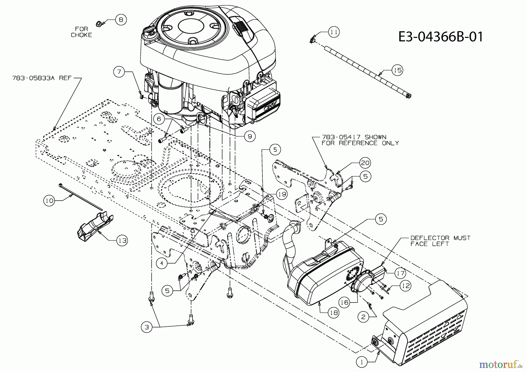  Temver Rasentraktoren EJL 155-96 T 13AM763F642  (2010) Motorzubehör