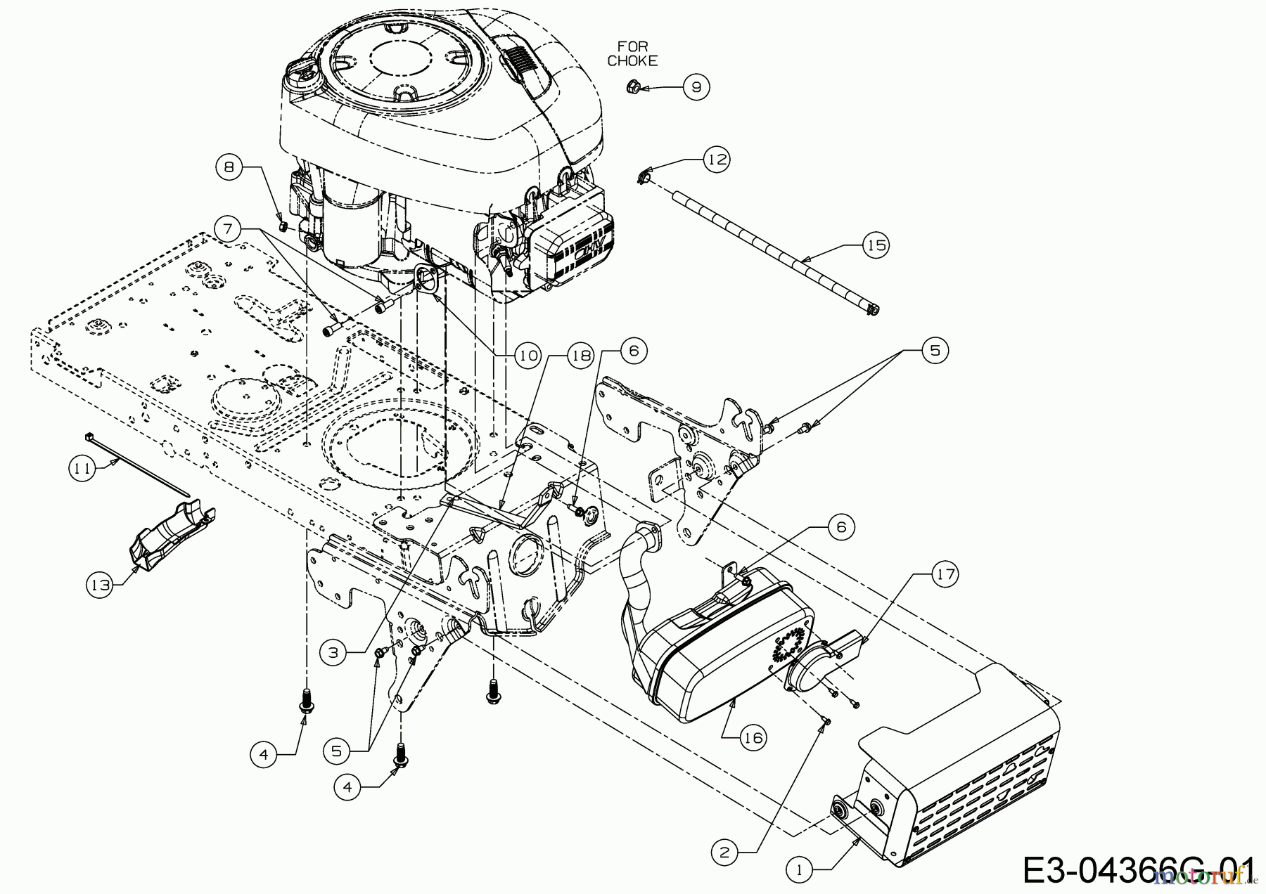  Helington Rasentraktoren H 96 HB 13HM79KF686  (2017) Motorzubehör