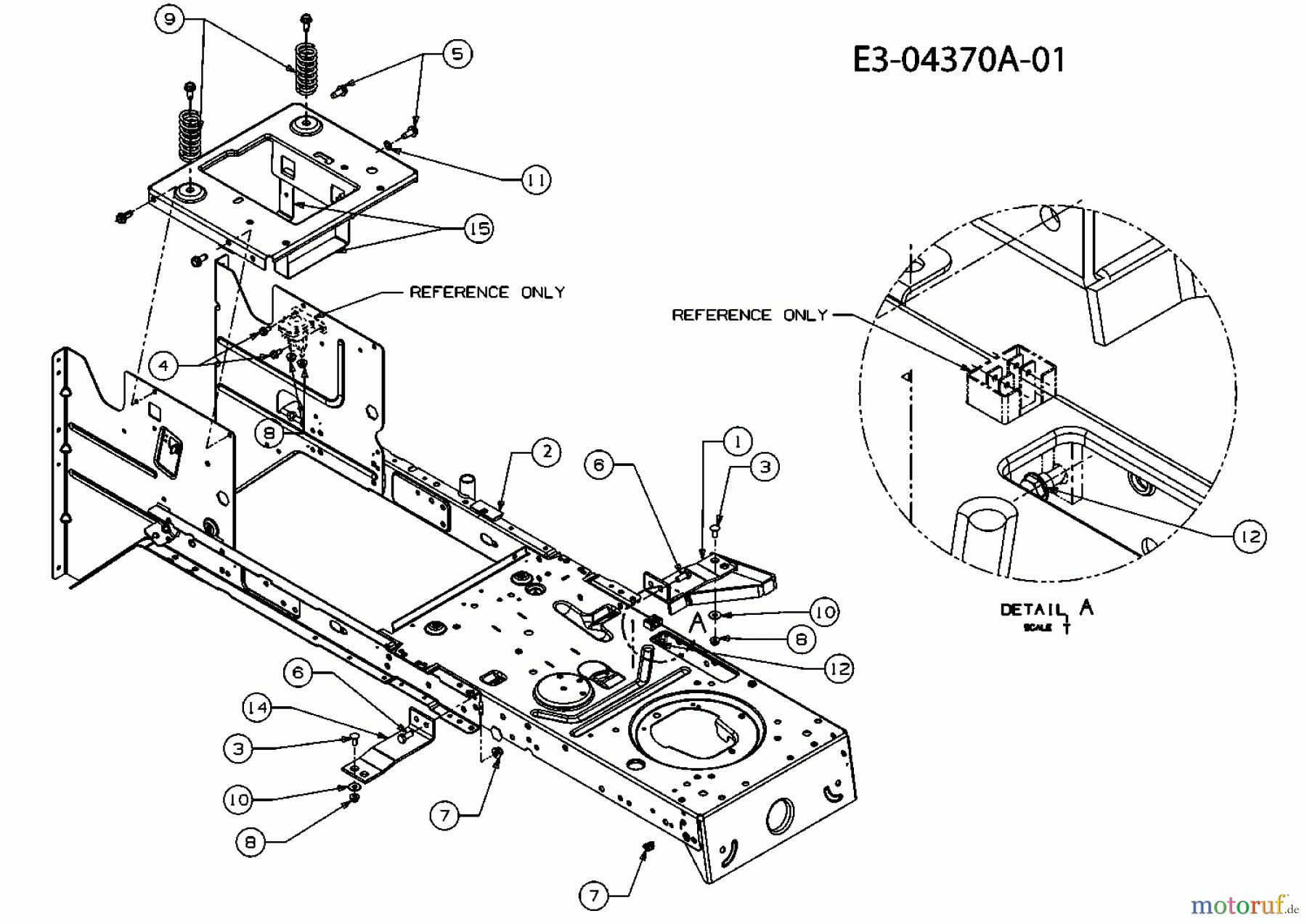  MTD ältere Modelle Rasentraktoren P 155 AME 13AM783E678  (2009) Rahmen