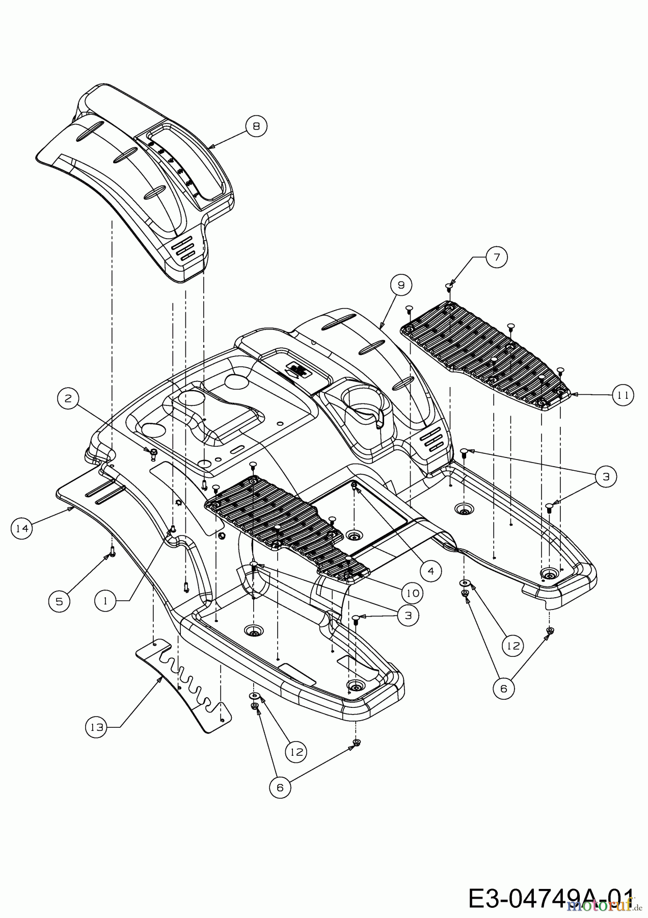 Massey Ferguson Zero Turn MF 50-23 IZ 17AH9TKP695 (2009) Sitzwanne