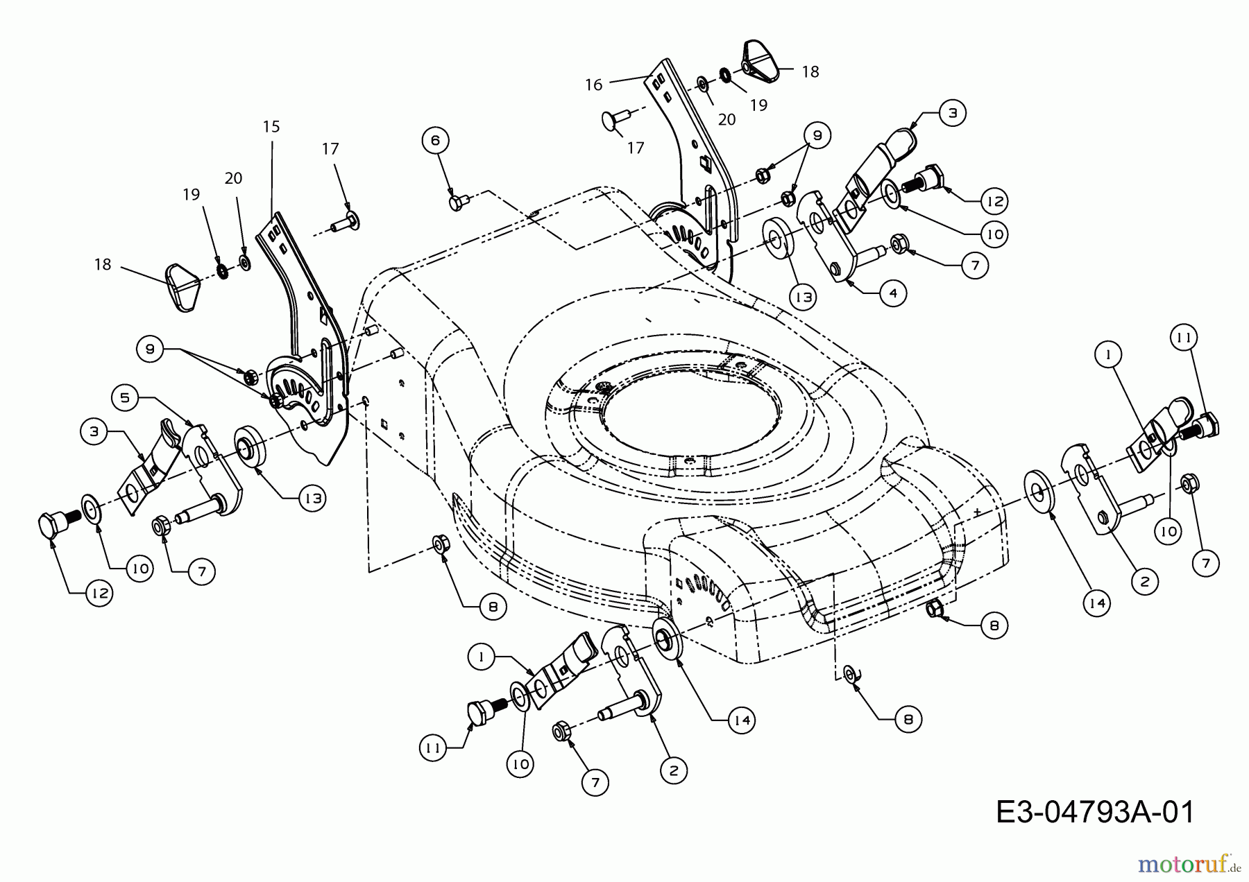  MTD Motormäher 46 PB 11C-J10G600  (2013) Schnitthöhenverstellung