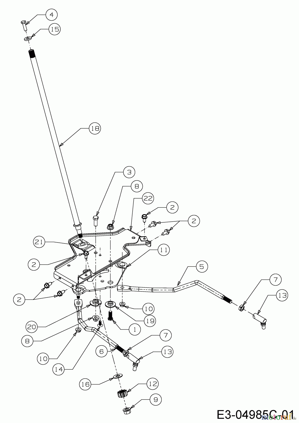  Gartenland Rasentraktoren GL 15,5-105 H 13HM993N640  (2014) Lenkung