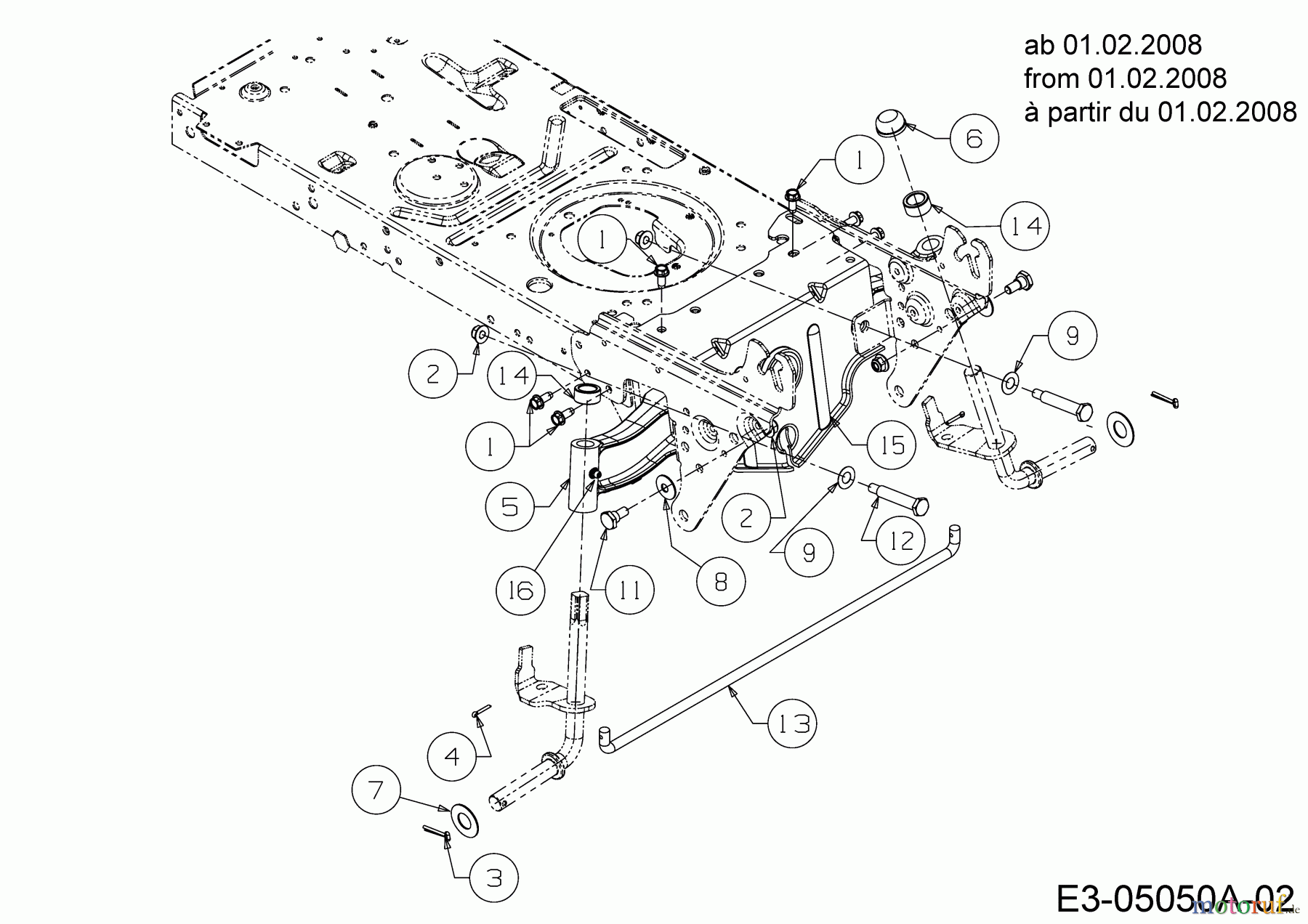  Massey Ferguson Rasentraktoren MF 30-15 RA 13AV785A695  (2008) Vorderachse ab 26.03.2015