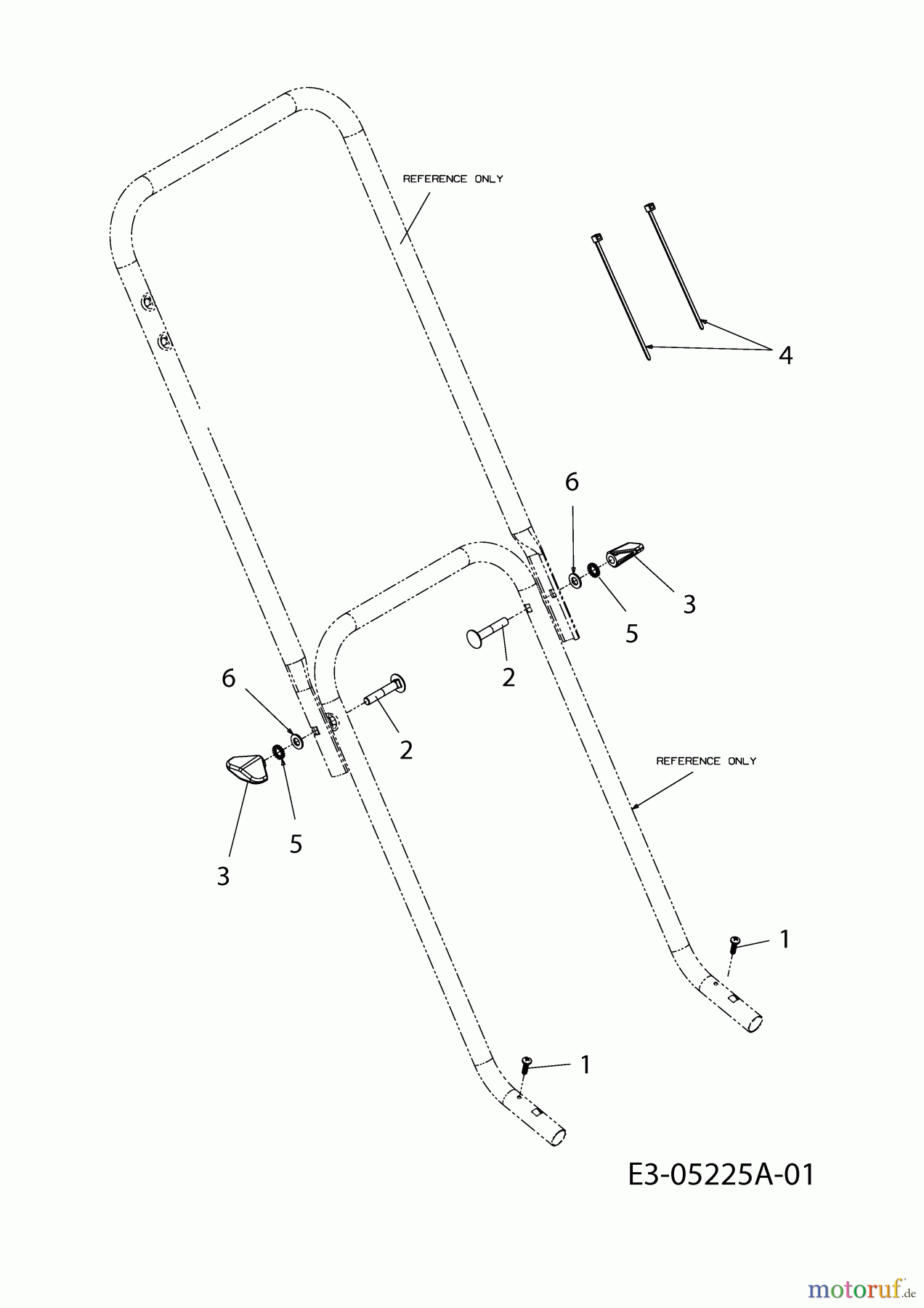  Raiffeisen-Markt Elektromäher RU 32 E 18D-U1D-691  (2012) Holmbefestigung