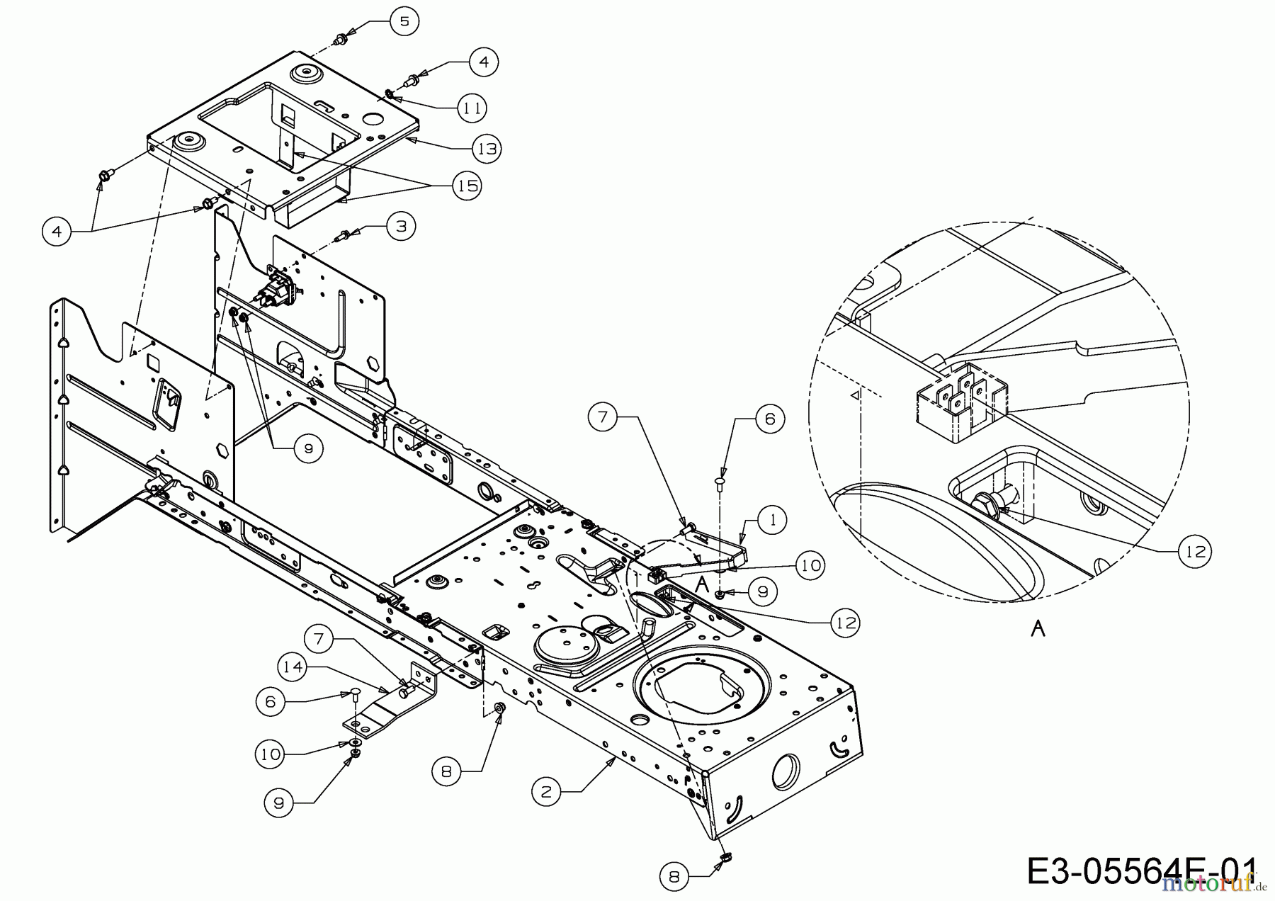  Mr. Bricolage Rasentraktoren BT 155-92 AH 2 13HM71KE648  (2015) Rahmen