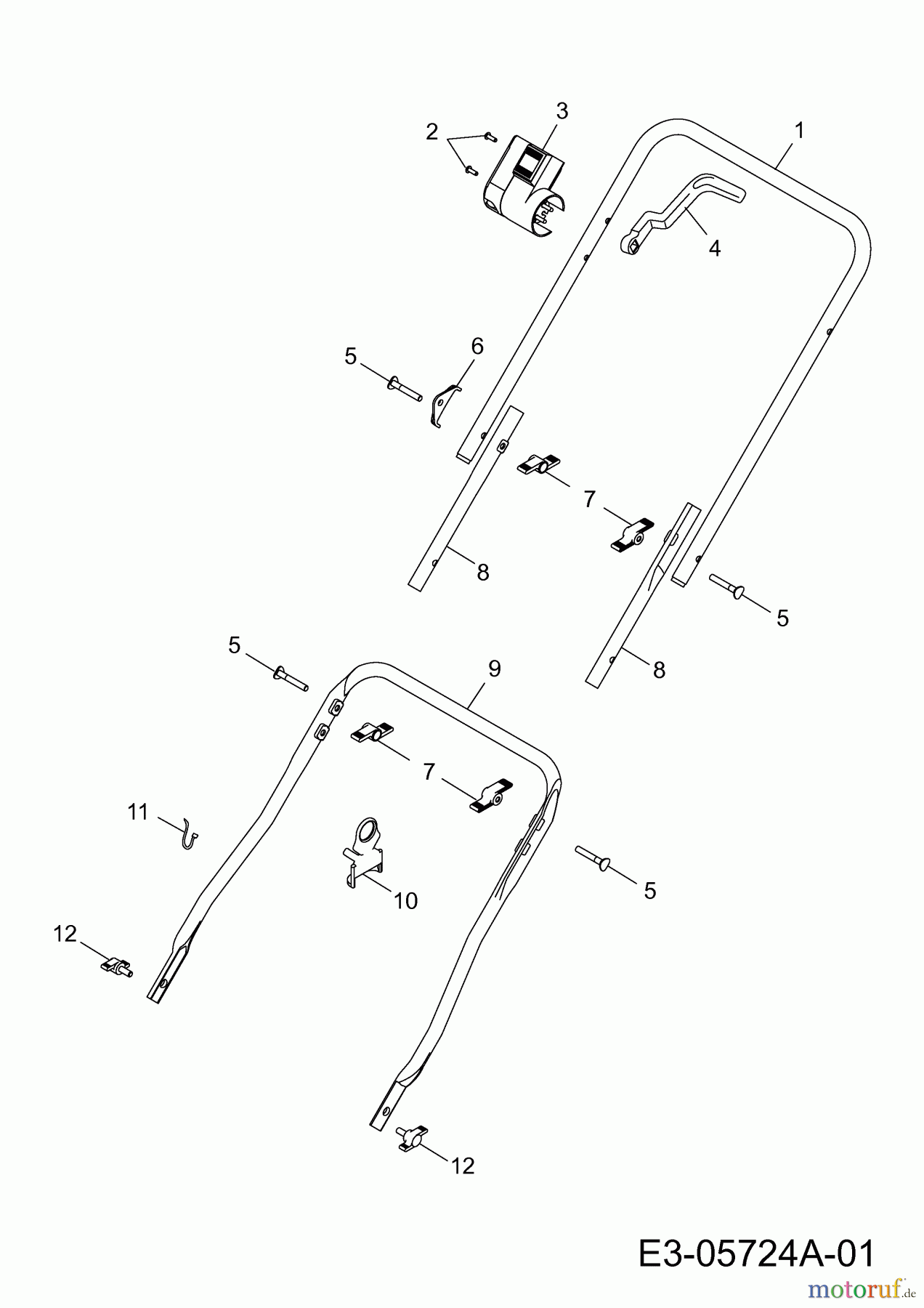 Wolf-Garten Elektrovertikutierer UV 29 EV 3618000 (2012) Holm
