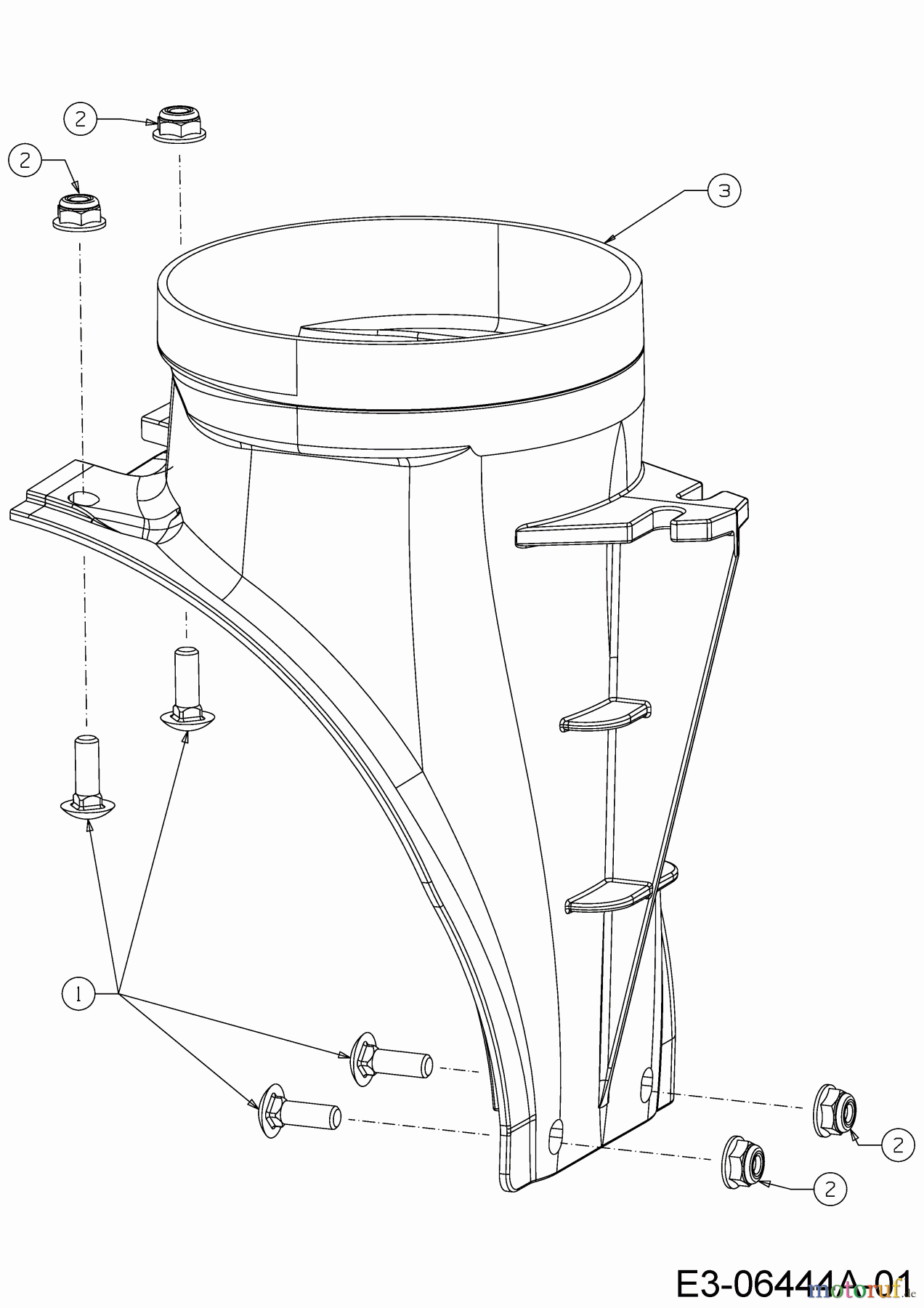  MTD Schneefräsen ME 76 K 31AY55T5696  (2013) Adapter für Auswurfschacht