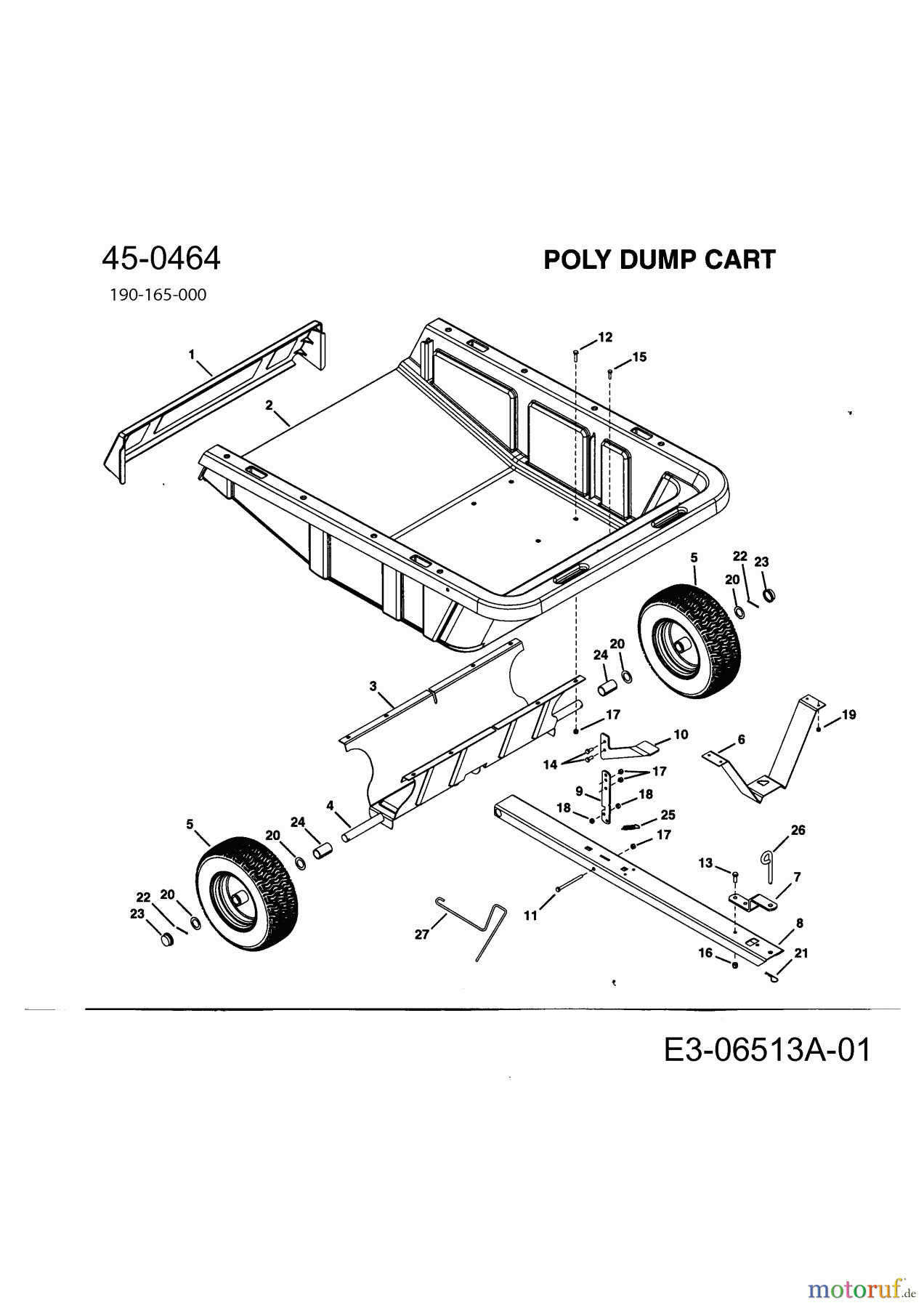 MTD Zubehör Zubehör Garten- und Rasentraktoren Anhänger Smart Cart (45-0464-100) 196-062-000 (2015) Grundgerät