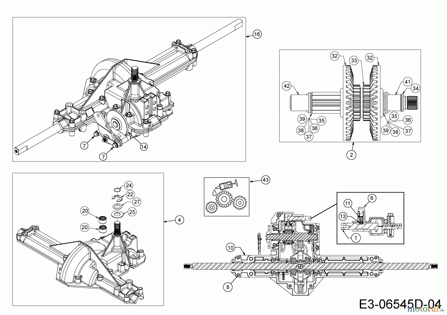  MTD Rasentraktoren 13.5/38 13A1765F308  (2015) Getriebe 618-04566A