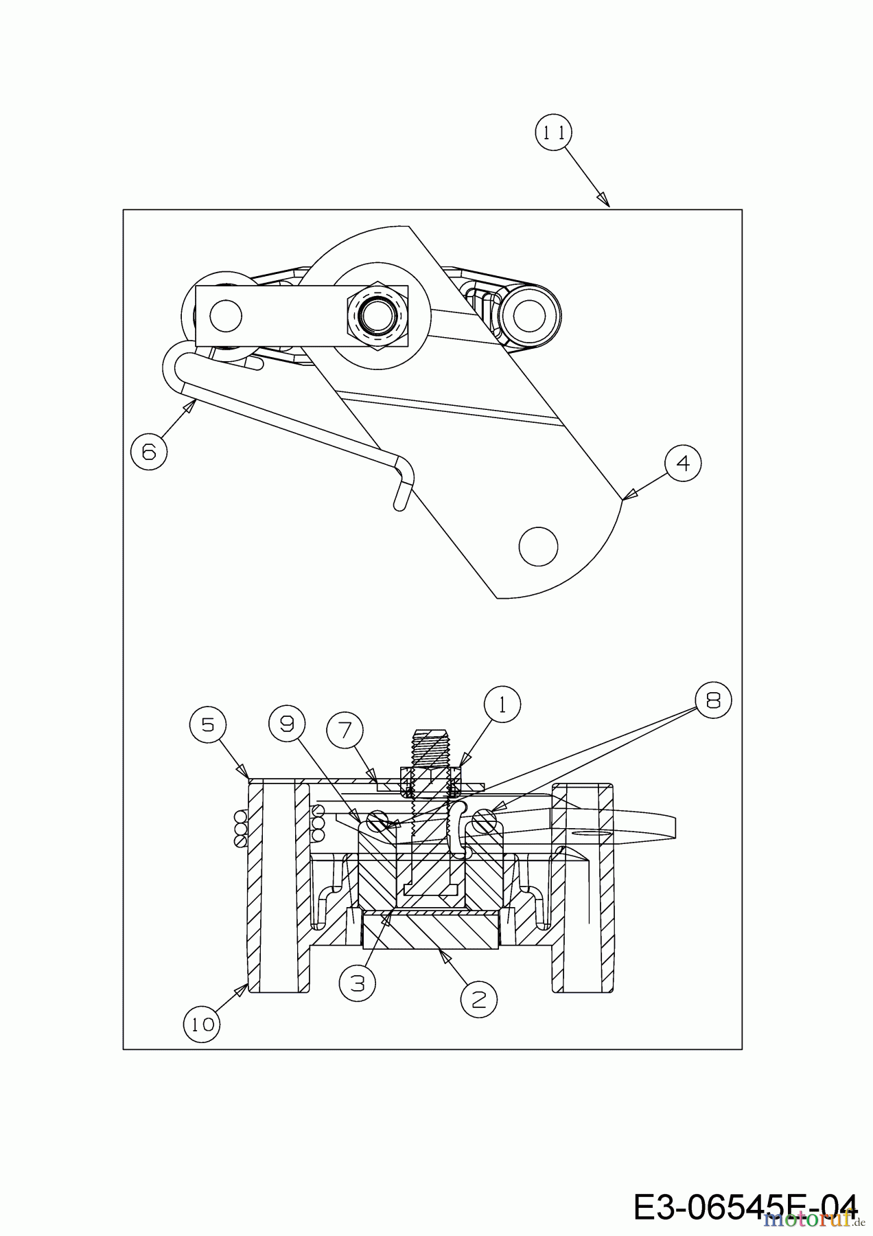  MTD Rasentraktoren DL 1070 TB 13HU76KG677  (2017) Bremse