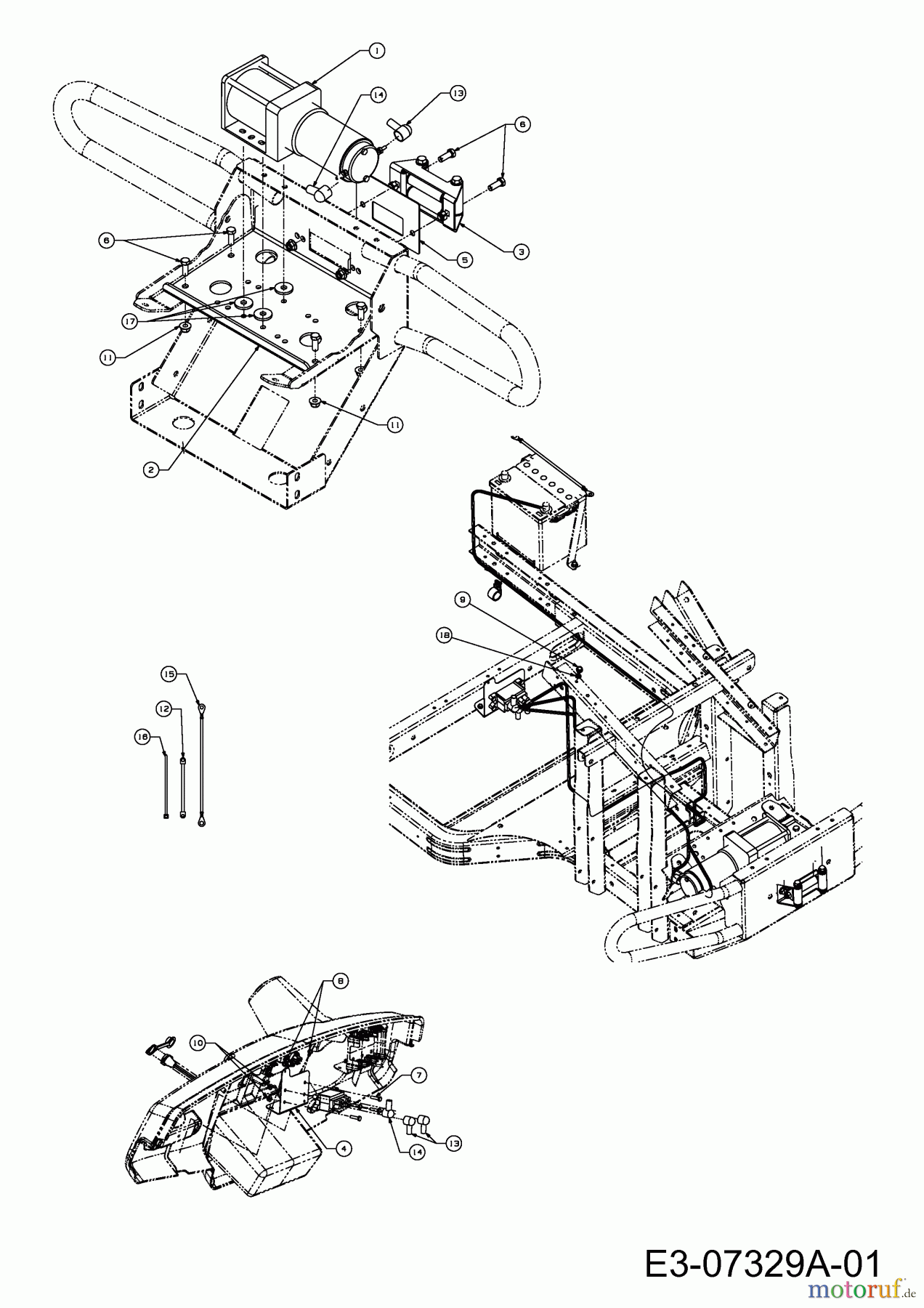  MTD Zubehör Zubehör Utility Vehicle (4x2 und 4x4) Seilwinde Seilwinde 39A-205-100  (2007) Grundgerät