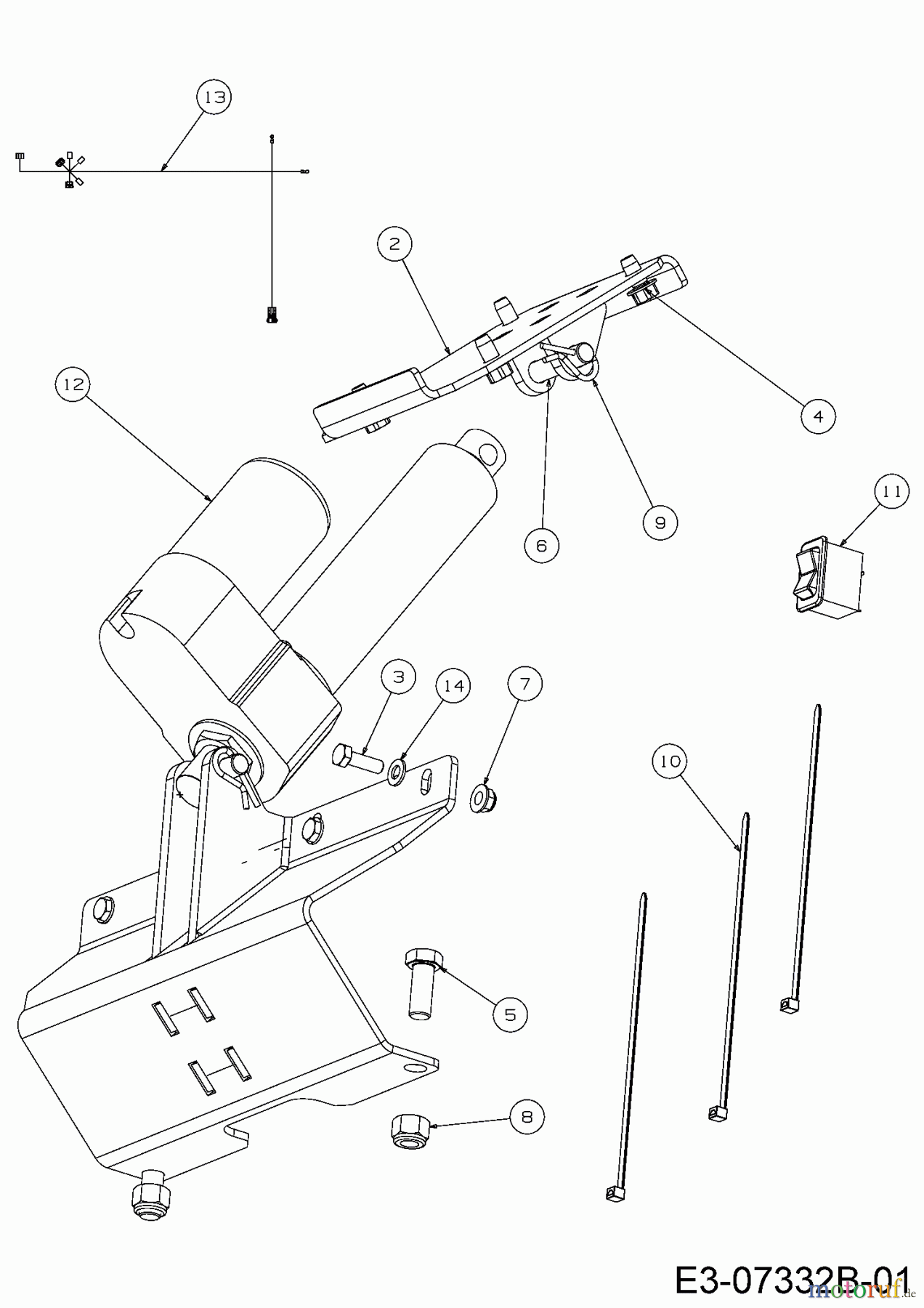 MTD Zubehör Zubehör Utility Vehicle (4x2 und 4x4) Ladebrücke Elektrische Hebevorrichtung 39B-212-100 (2016) Grundgerät