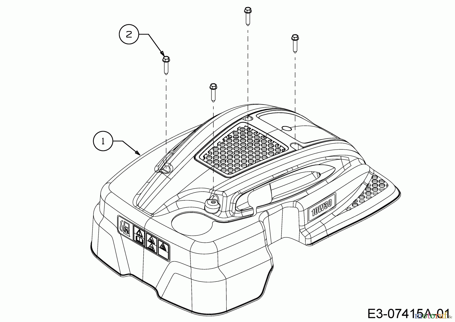  Cub Cadet Motormäher LM 2 DP 46 11E-70JT603  (2017) Motorhaube M4