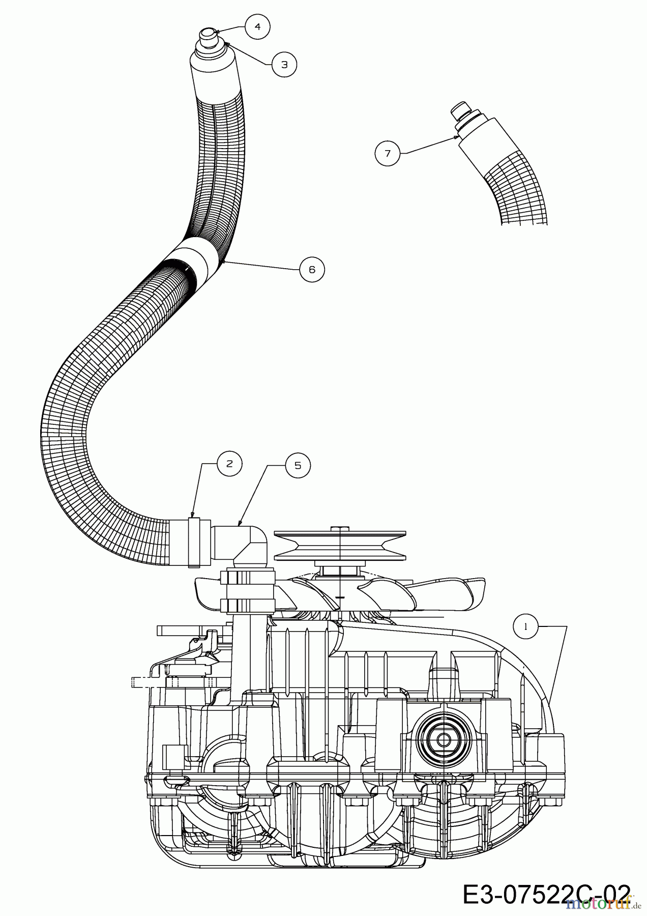  Massey Ferguson Rasentraktoren MF 41-22 RD 13HF91GN695  (2014) Entlüftungsschlauch, Hydrostat