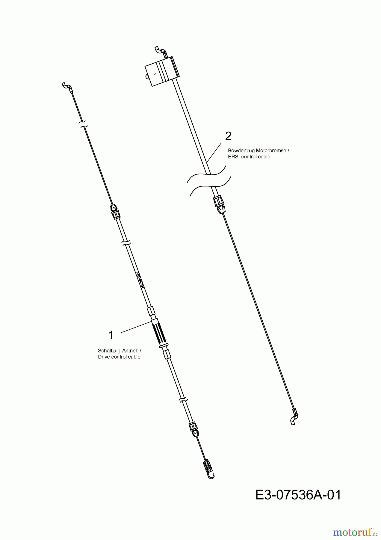  Mastercut Motormäher mit Antrieb MC 53 SPB 12A-845L659  (2015) Bowdenzüge