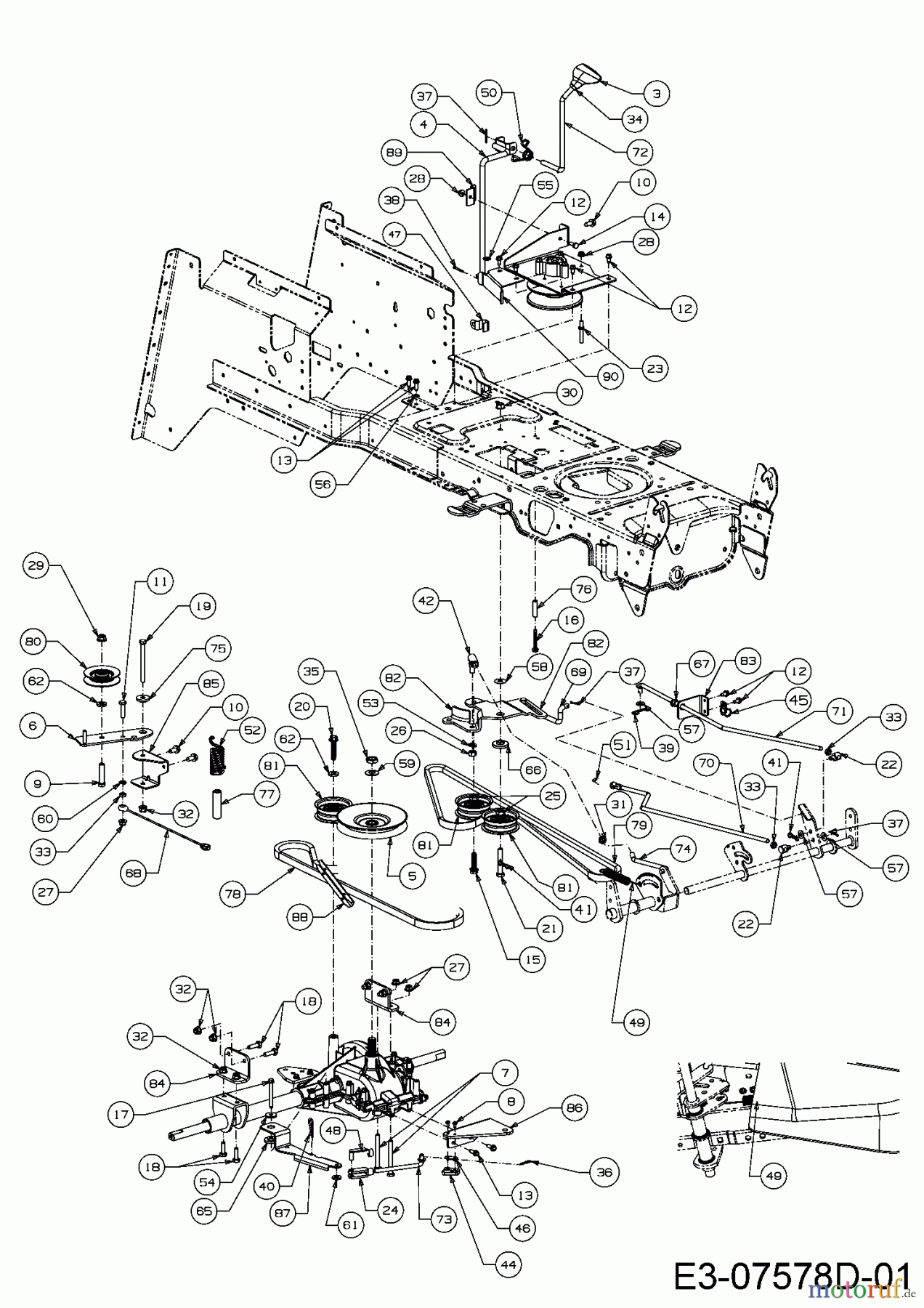  Massey Ferguson Rasentraktoren MF 36-16 ARD 13HD90GE395  (2016) Fahrantrieb